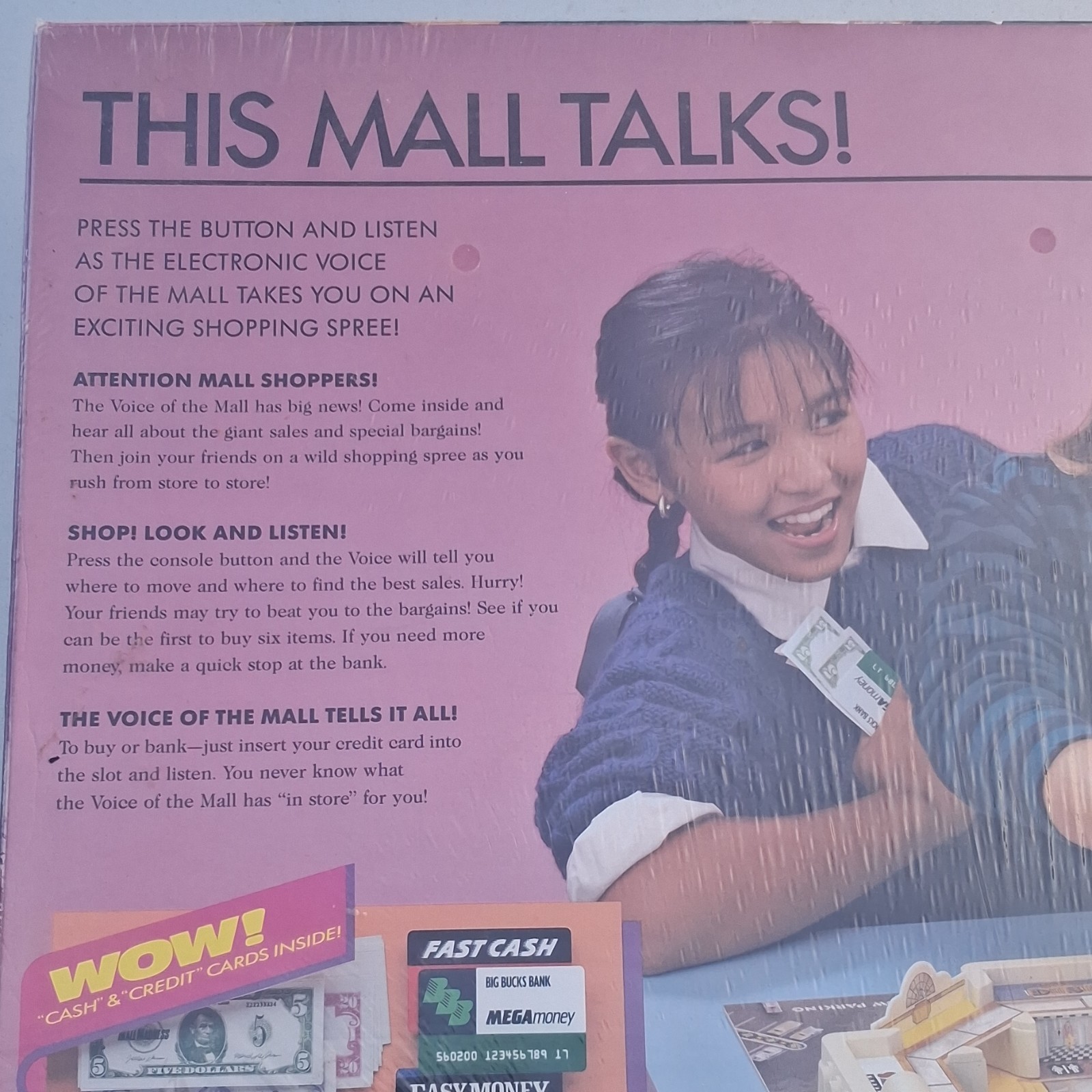 Vintage 1988 Mall Madness Electronic Talking Shopping Board Game Factory Sealed!