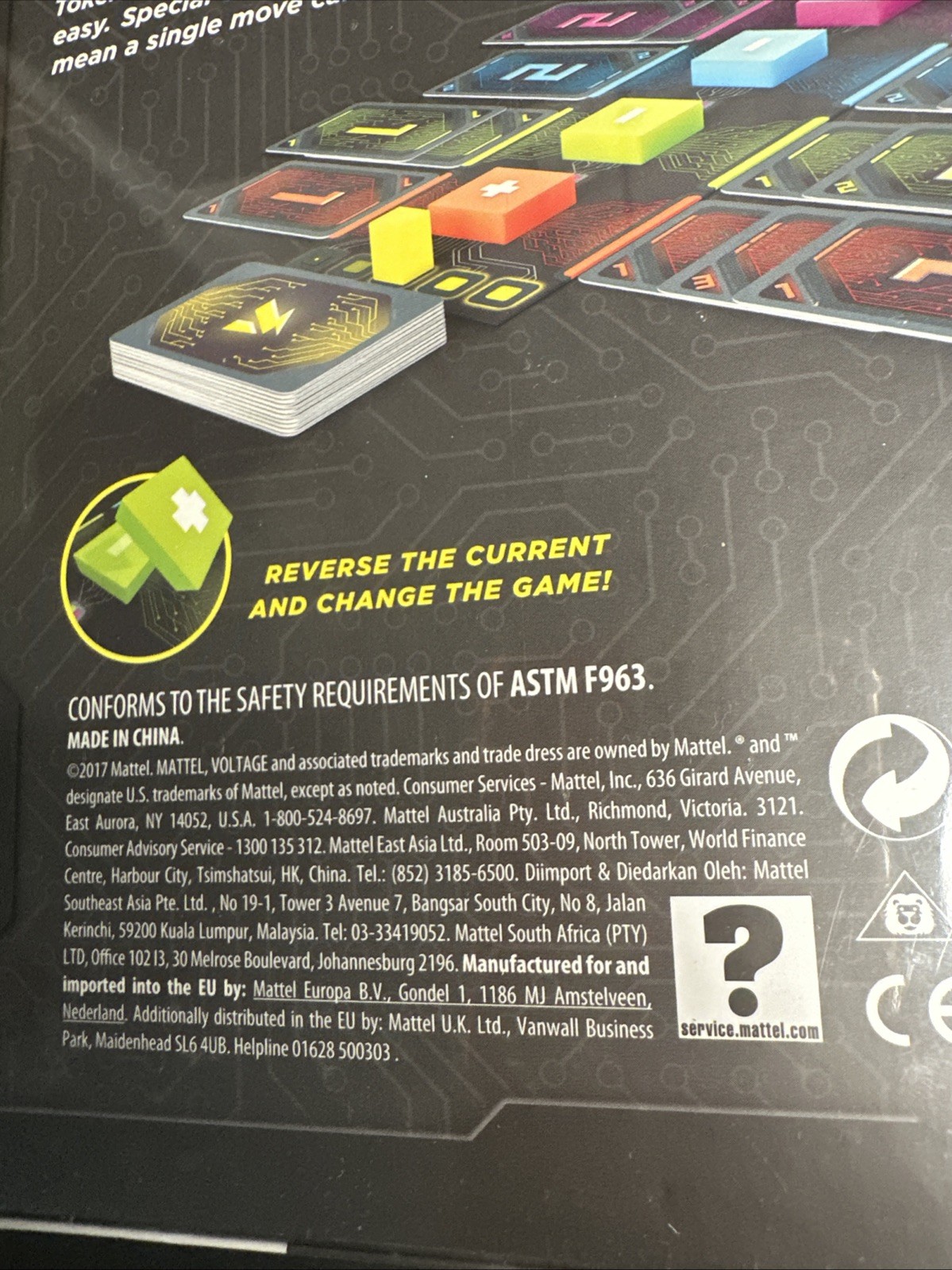 NEW Voltage Strategy Card Game Mattel 2 Player Fast Paced Board Game Sealed