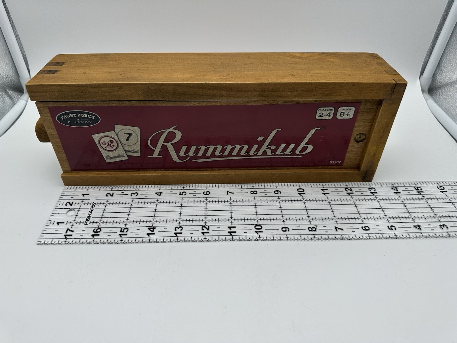 Front Porch Classics ’19 Rummikub Wood Storage Case With Tile Stands – NO TILES