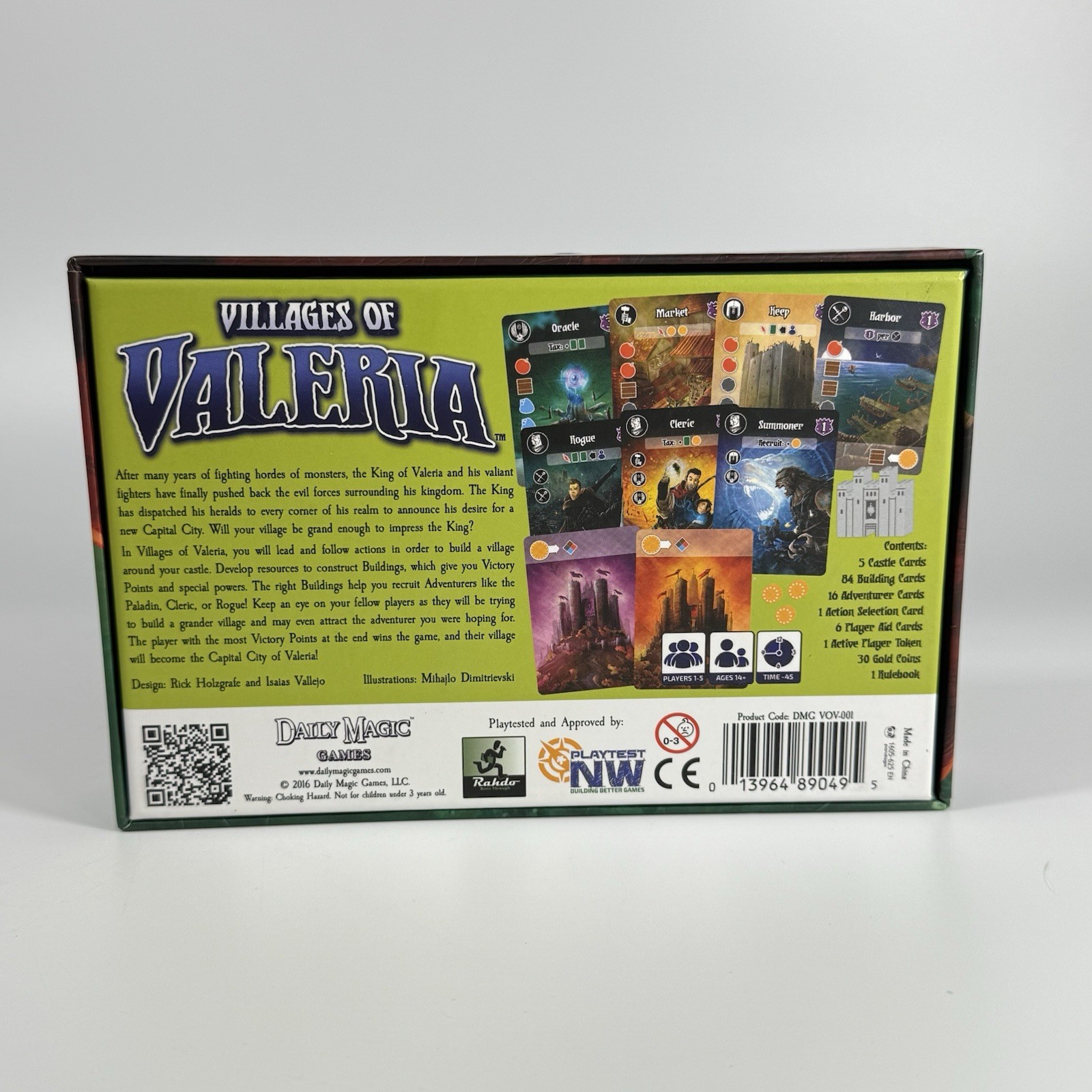 Villages of Valeria Card Game by Daily Magic Games Open box Cards Sealed Unused