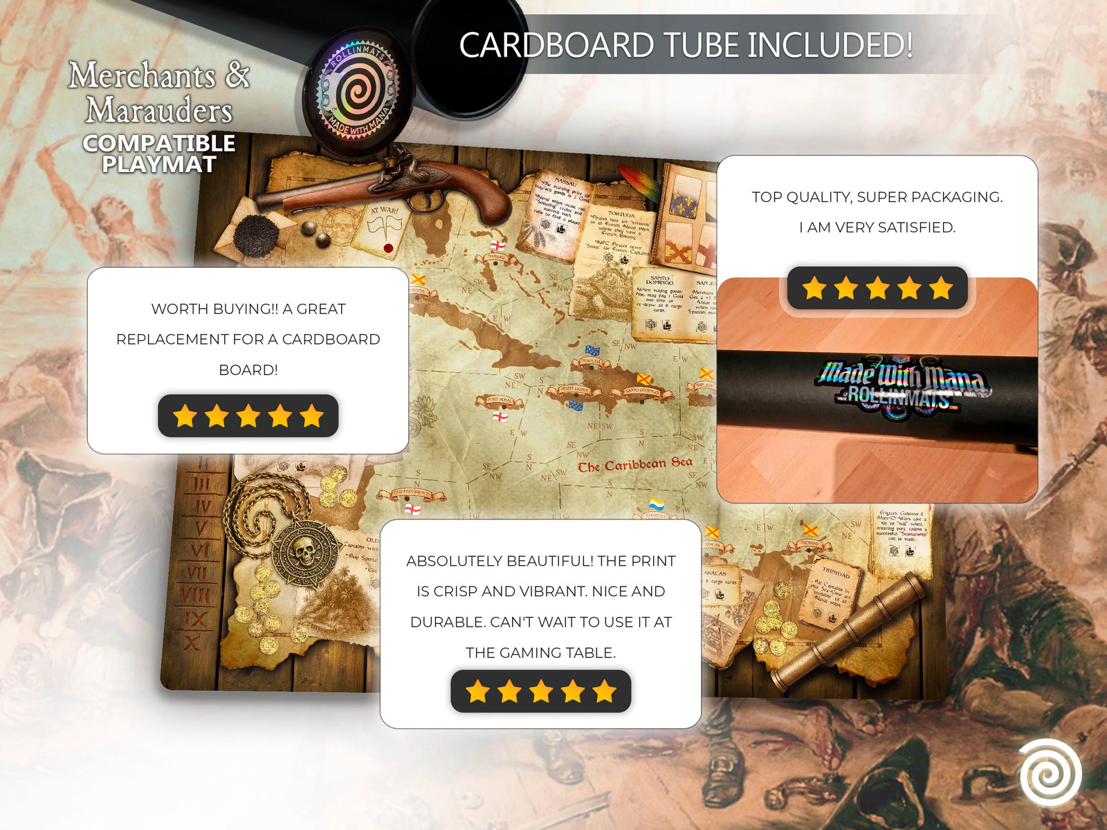 Playmat Merchants and Marauders Compatible Gamemat