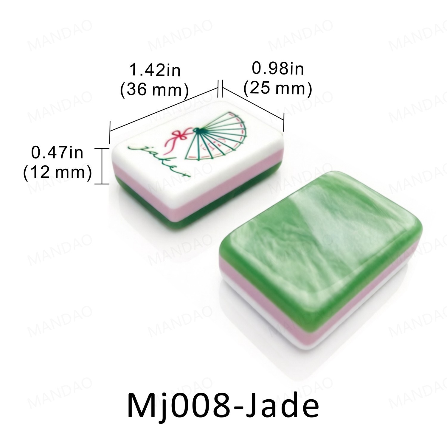 NEW! Vibrant Layered Mahjong Tiles – Full American Set 160Tiles – Jade