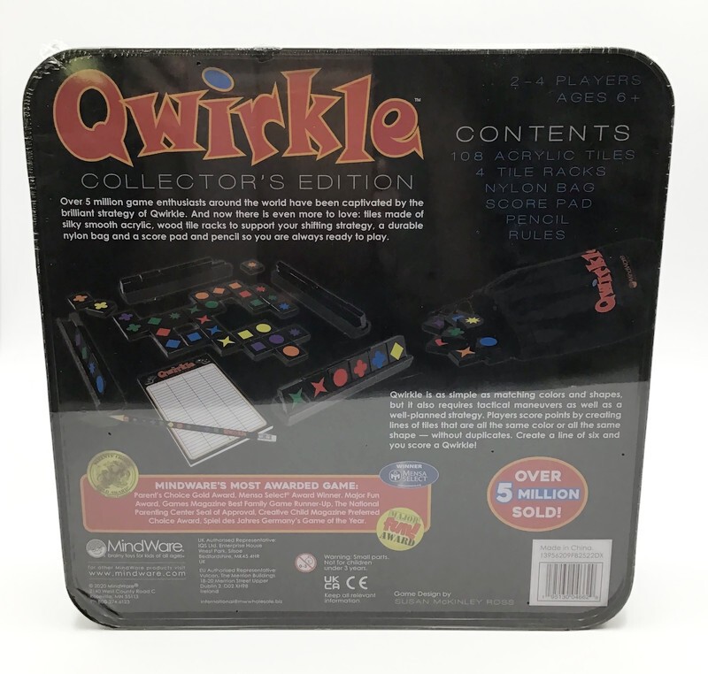 MindWare Qwirkle Collector’s Edition Board Game Tin New Sealed 2-4 Players