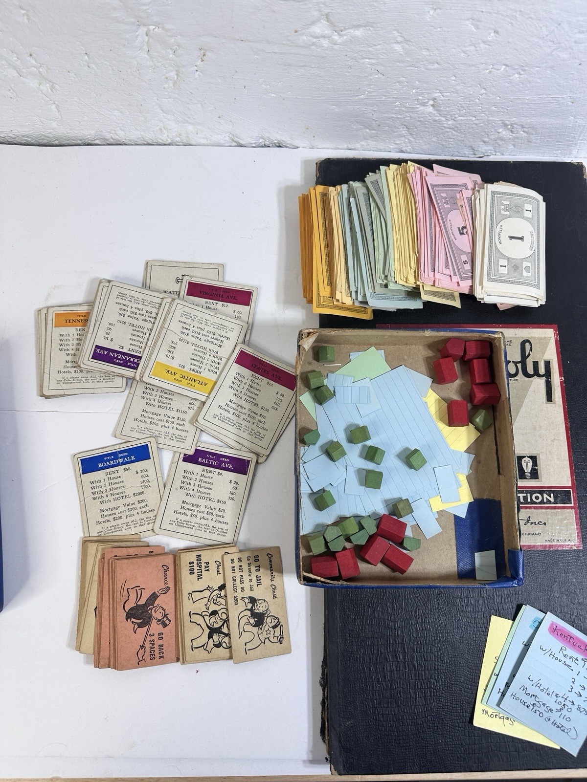 Vintage Monopoly Games 1940- 1950s Popular Edition 3 Boxes & 2 Boards