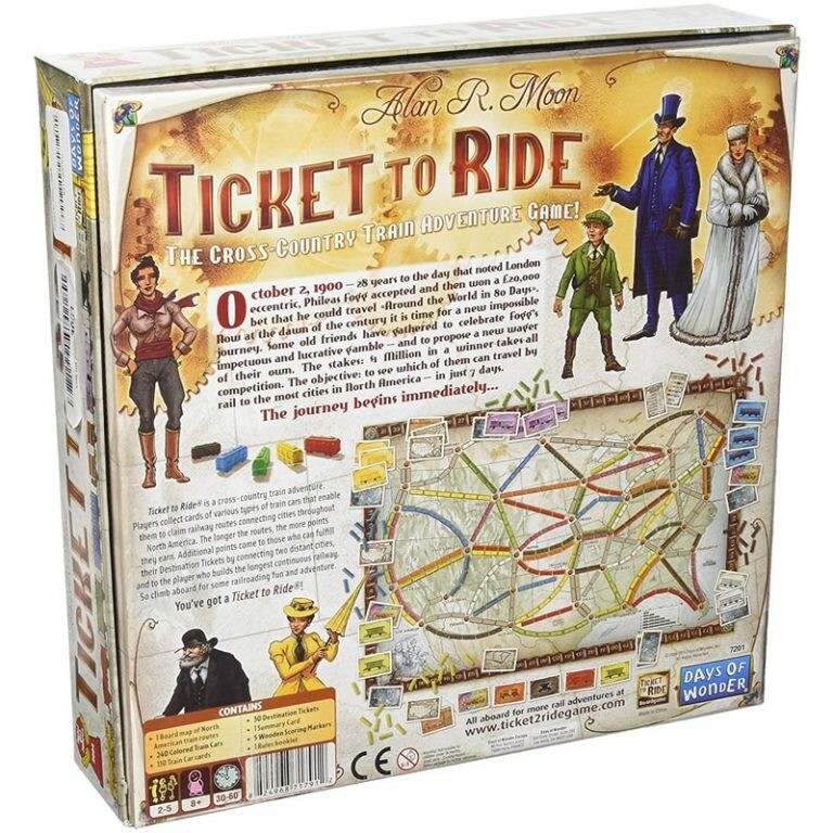 Days of Wonder Ticket To Ride by Alan R Moon Train Adventure Board Game Complete