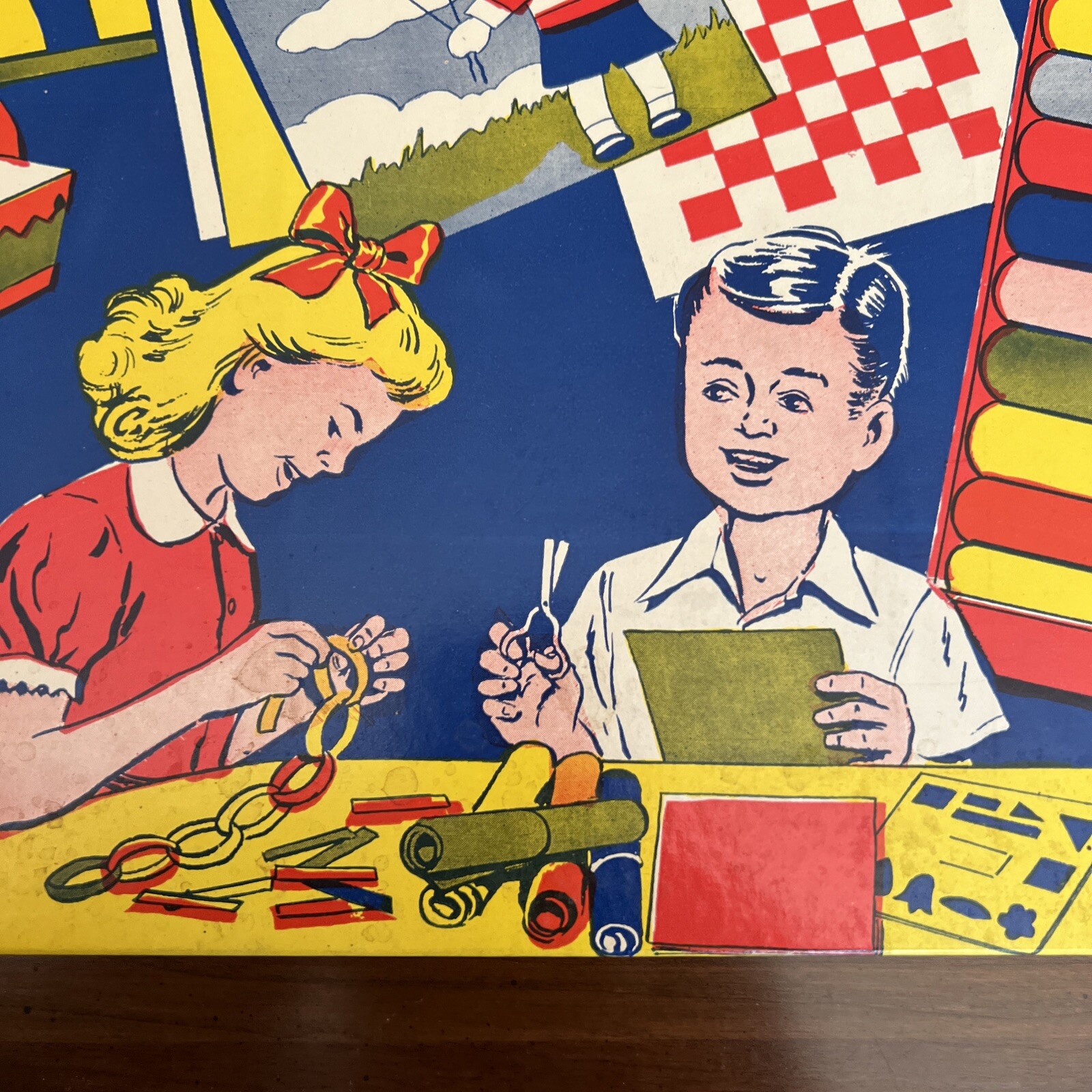 RARE Vintage 1940’s Davis “Colorful Papercraft” Craft Kit – New in Box!