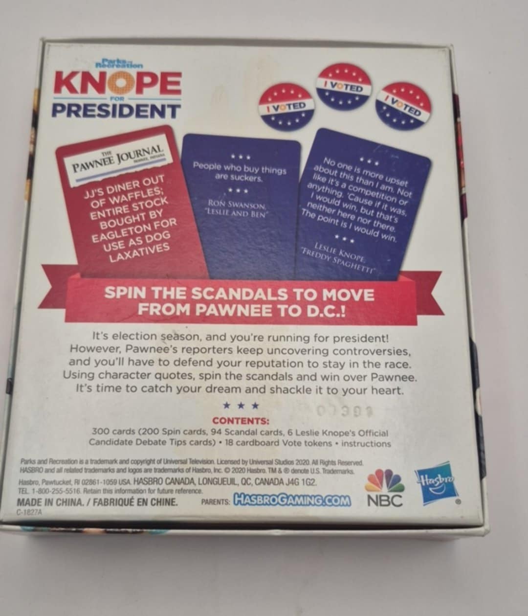 Knope For President Party Card Game for Ages 14 and Up (B223)