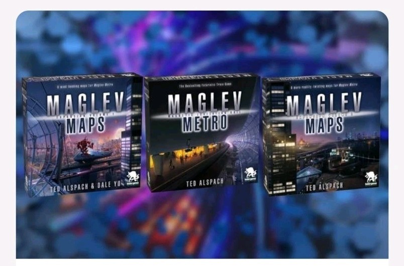 Maglev Metro + Maps Volume 1 & Volume 2 Kickstarter by Bezier Games NEW