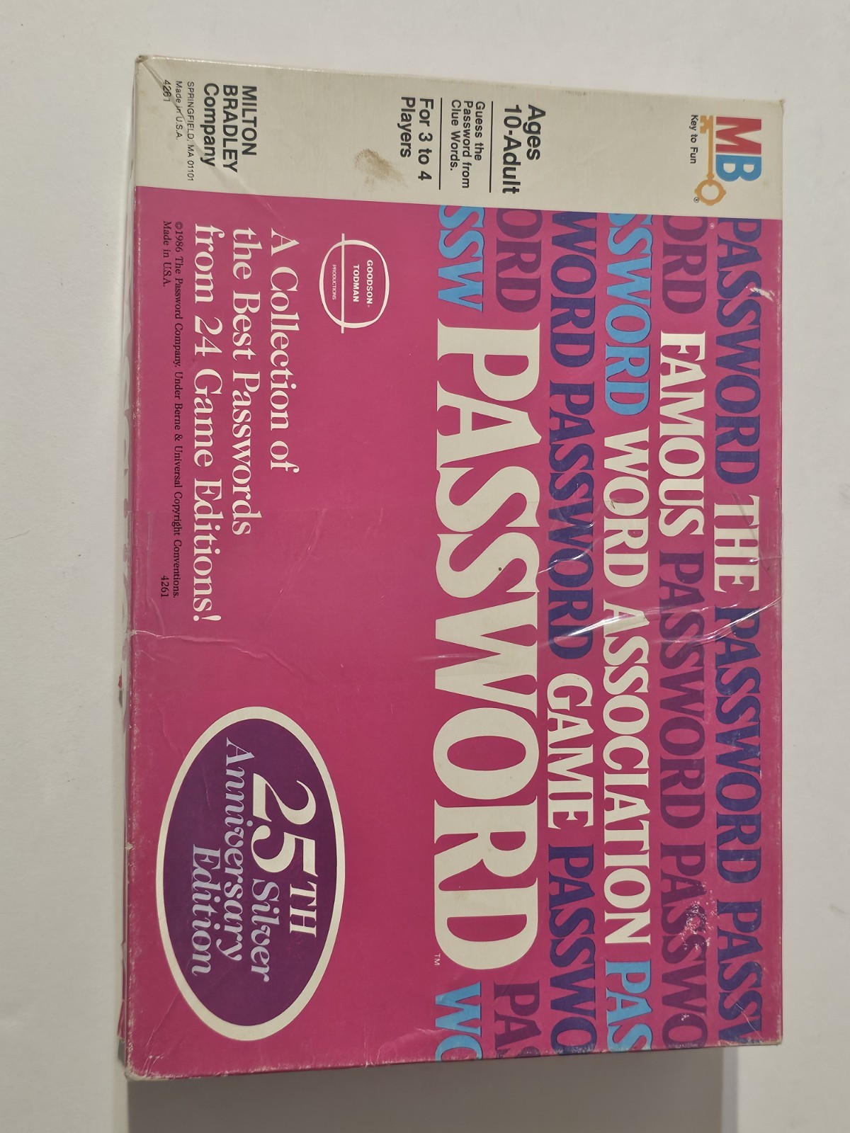 Vintage Password 25th Silver Anniversary Edition 1986 – Unused, Worn Box