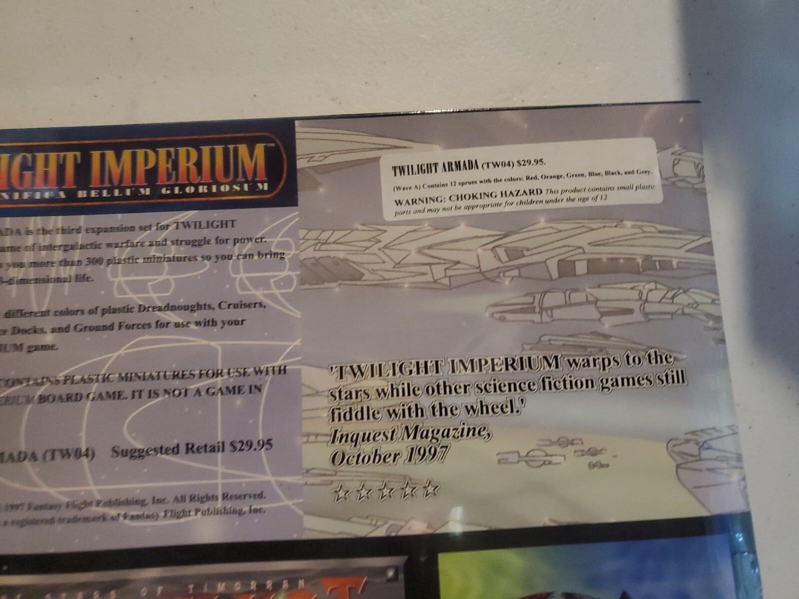 Fantasy Flight Games Twilight Imperium Twilight Armada expansion 1997 rare New