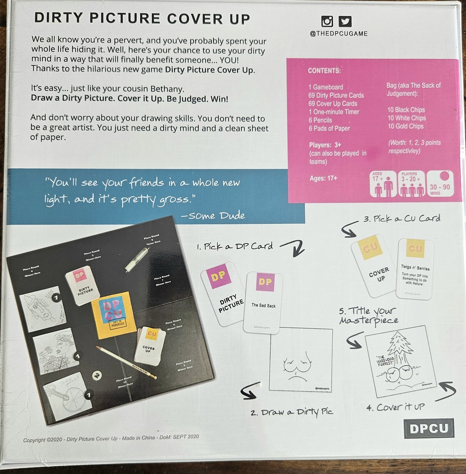 NSFW Adult Party Game – Dirty Picture Cover Up