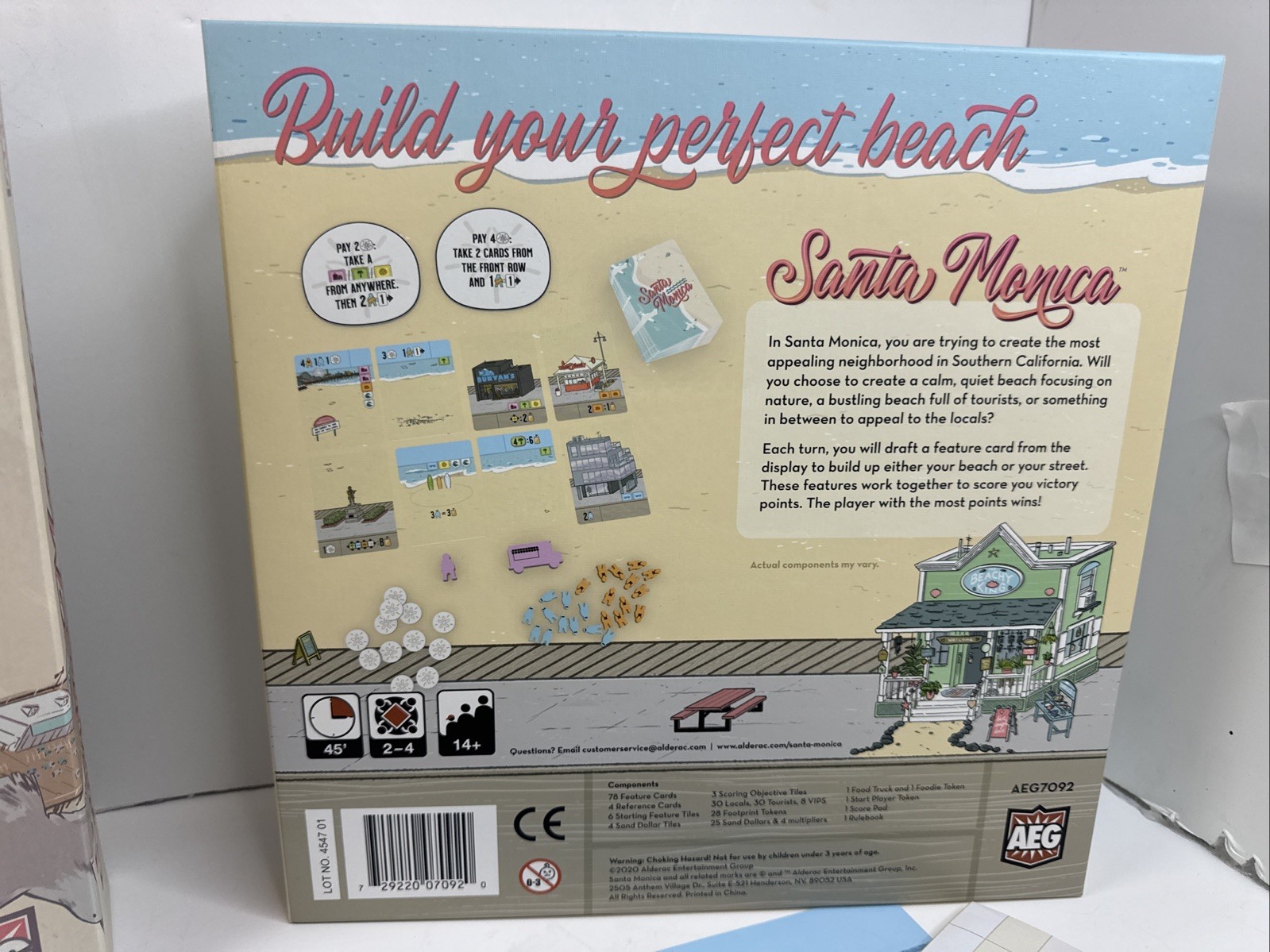 Santa Monica Board Game by AEG Alderac 2020 Complete Excellent Condition