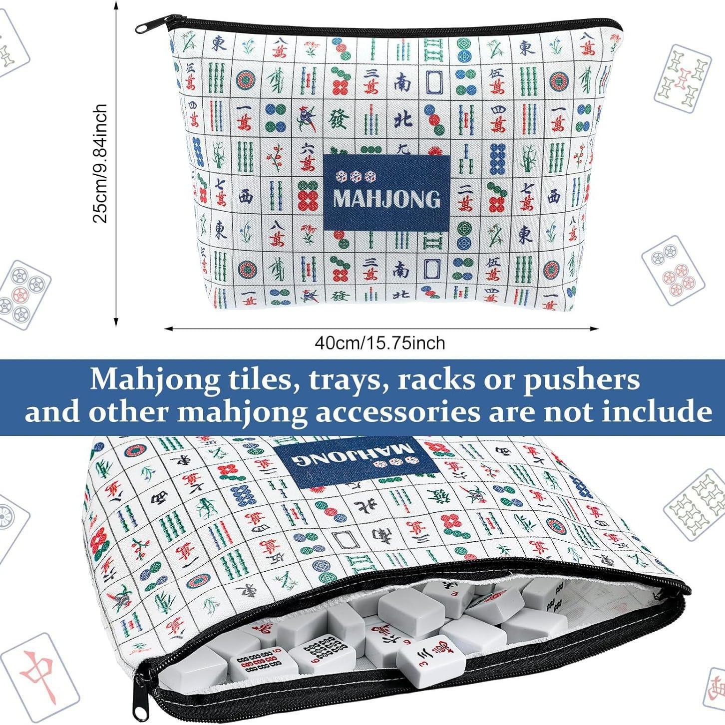 NEW!American Mahjong,160 deep blue Layered+Fashion Mahjong bag set Fast ship