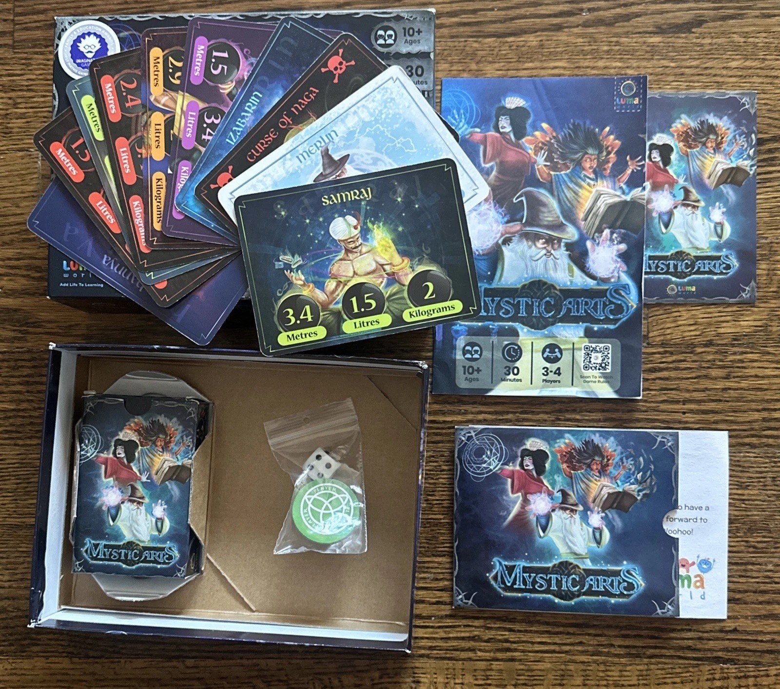 Luma World MYSTIC ARTS Strategy Card Game Educational Rare India Import 2019 CIB