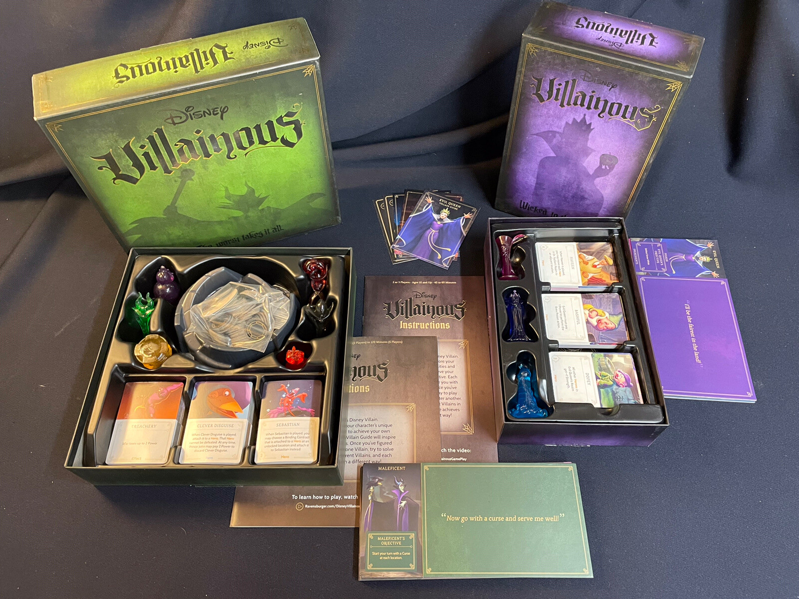 Disney Villainous Board Game + Wicked To The Core Expansion