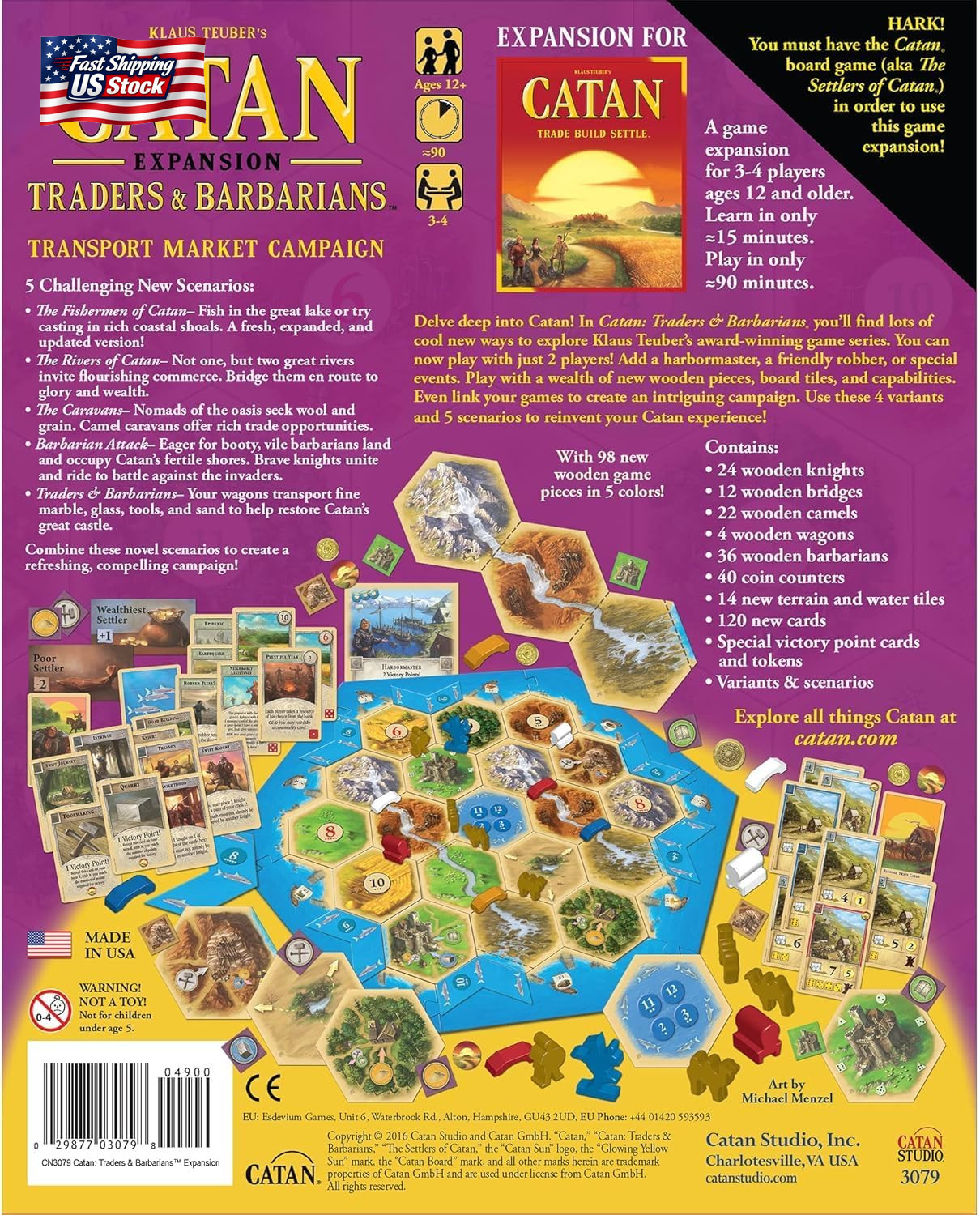CATAN Traders & Barbarians Board Game Expansion – Customize Your Asmodee CATAN E
