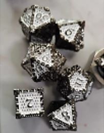 Galactic Dice Premium Dice Sets – New Dragon Skin (Ver 1) Set of 7 Dice with Tin
