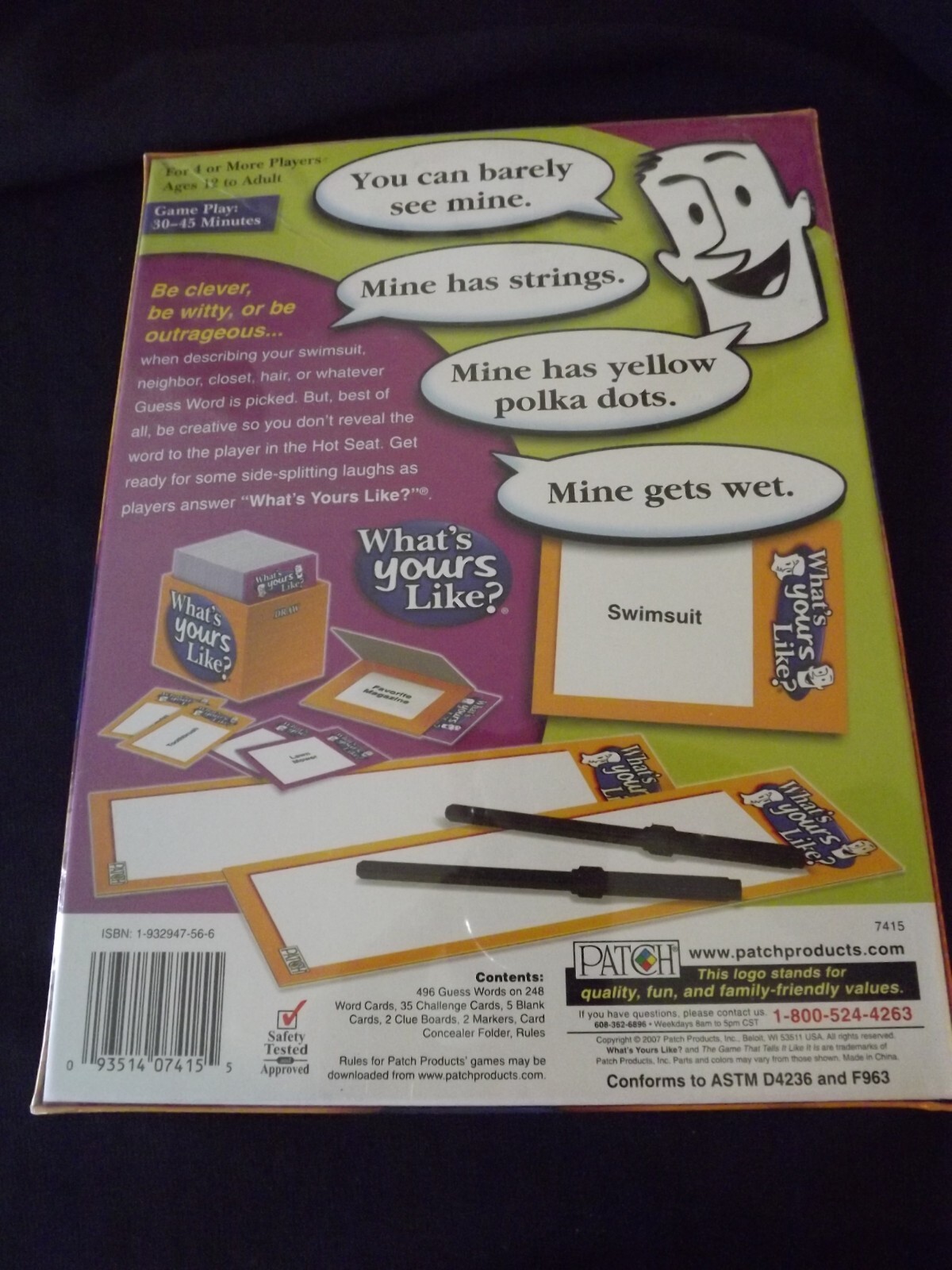 NEW “What’s Yours Like?” Game FAMILY FUN AGE 12 AND UP Sealed New In Package