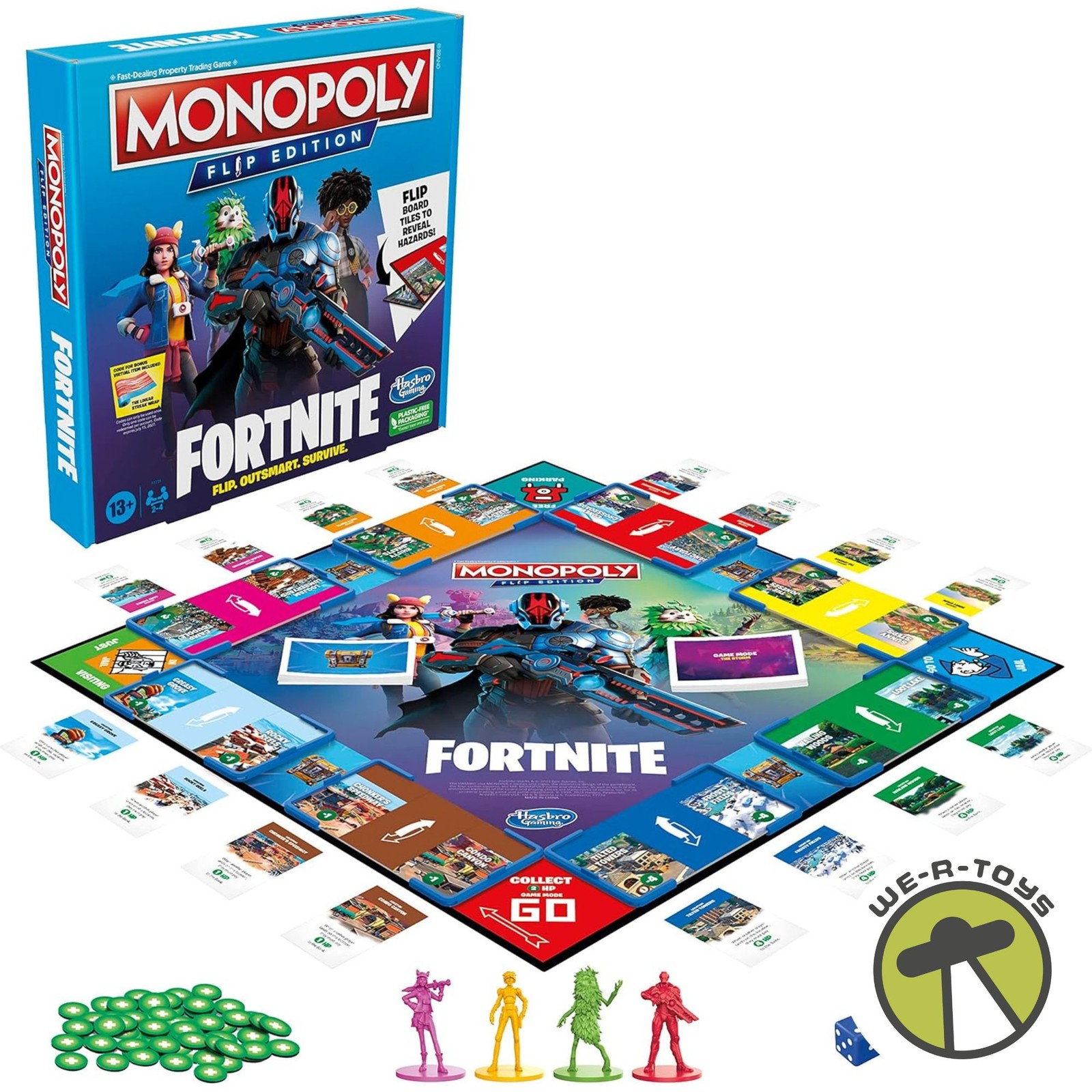 Monopoly Flip Edition: Fortnite Board Game Monopoly Game Inspired by Fortnite
