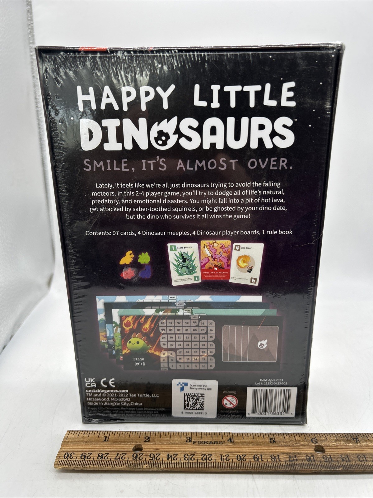Tee Turtle Happy Little Dinosaurs Base Game NIB Unstable Games 2023