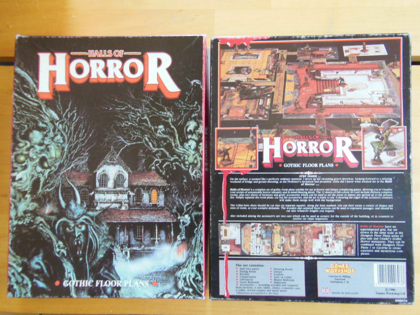 Halls Of Horror: Gothic Floor Plans – Games Workshop GW RPG TSR Role Playing Aid