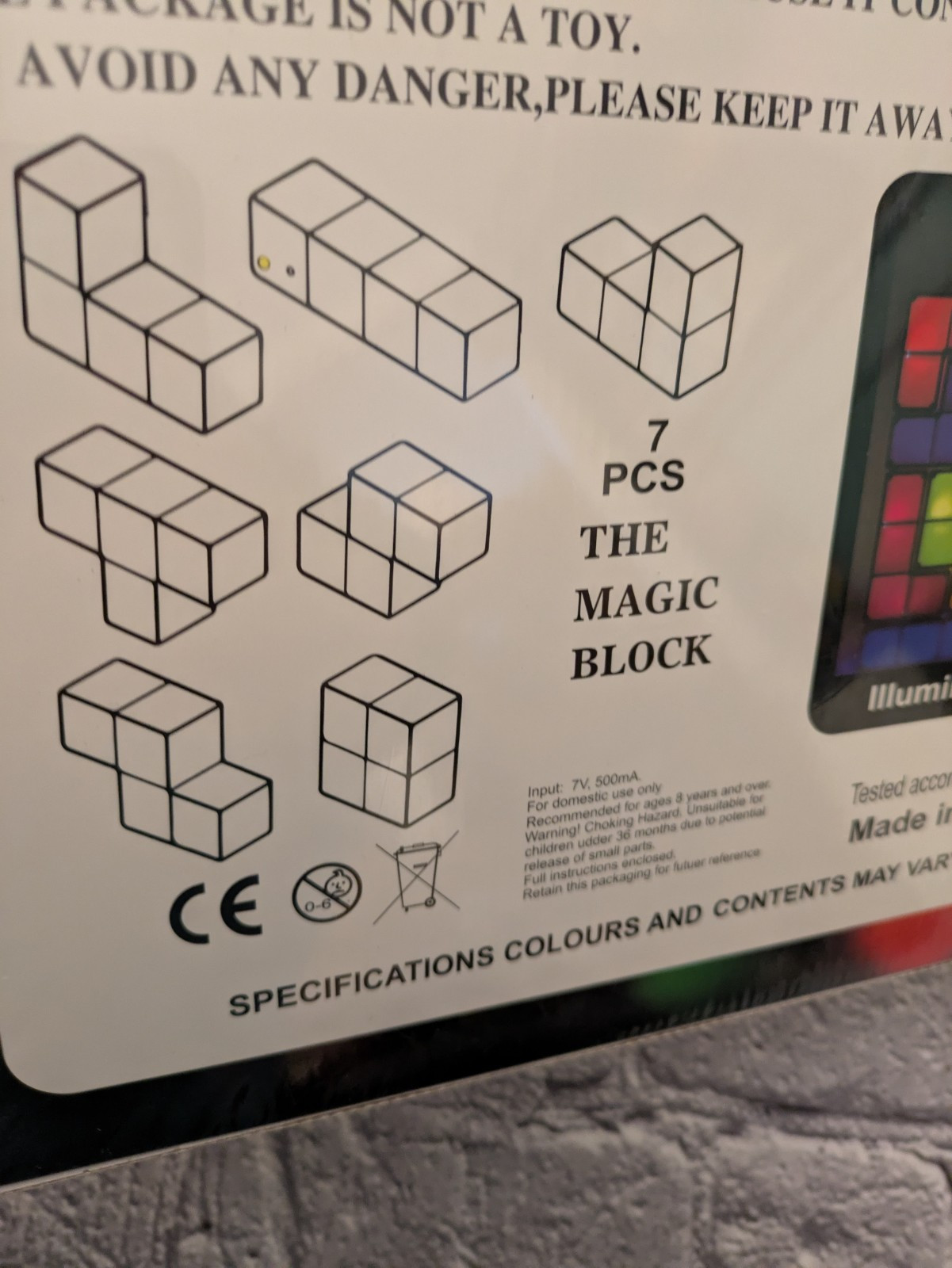 NEW SEALED The Magic Block Brick Game LED 8+ Years