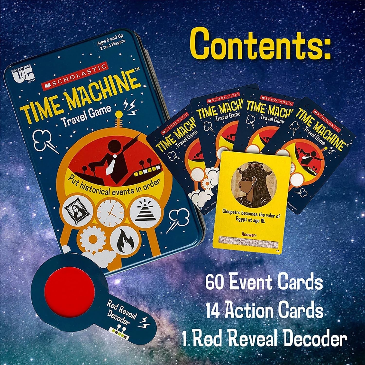 University Games Scholastic Time Machine Travel Game Ages 8+ New Sealed