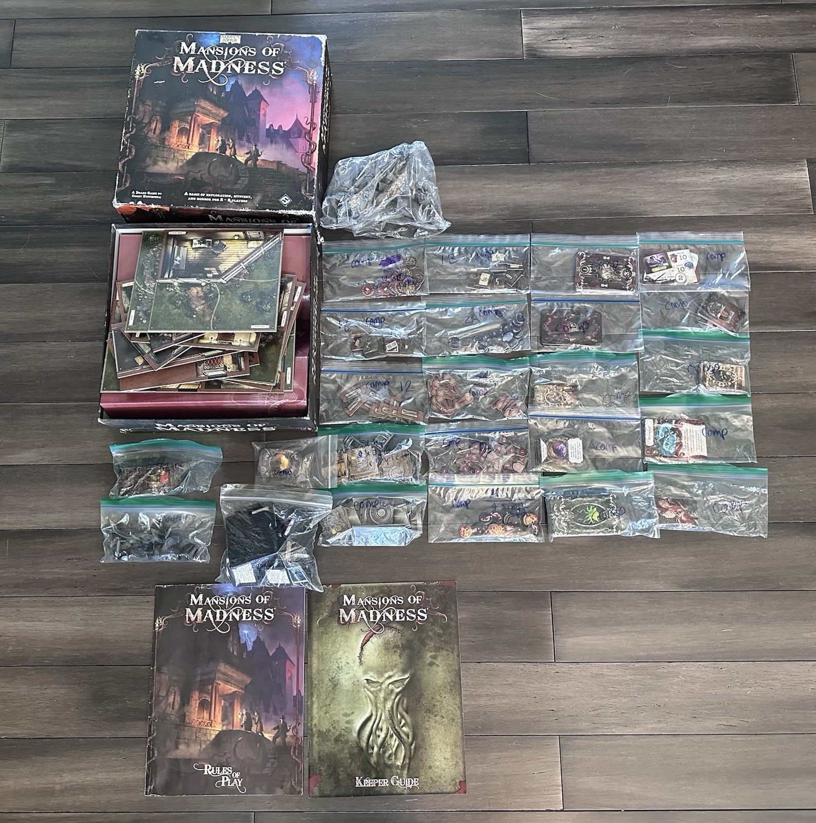 Mansions of Madness First Edition Board Game 2010 Fantasy Flight 98% Complete
