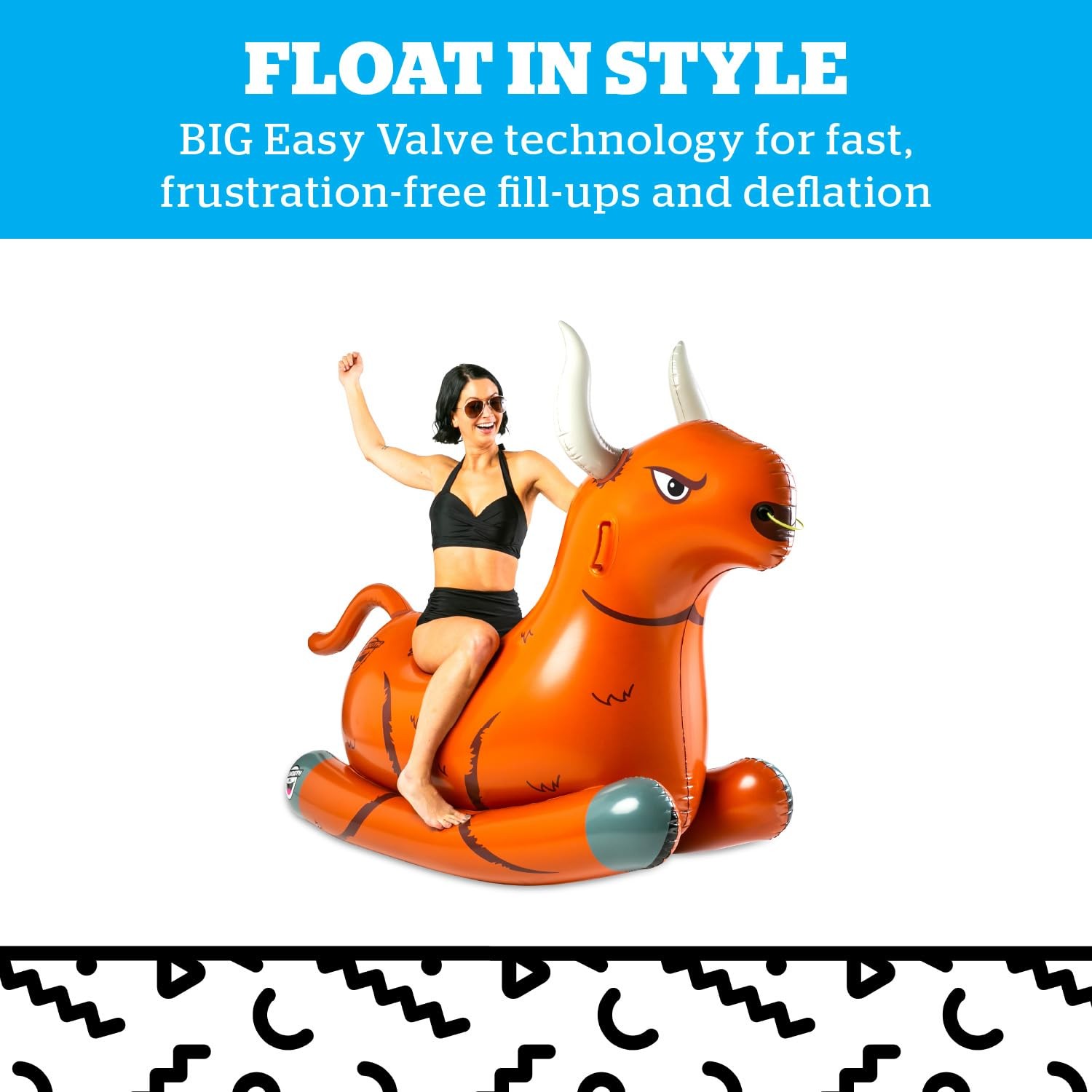 BigMouth Giant Bull Rocker Pool Float Inflatable
