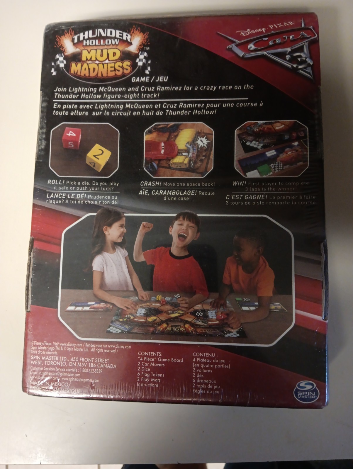 Cars 3 – Thunder Hollow – Mud Madness – BOARDGAME – Pixar – NEW- Disney