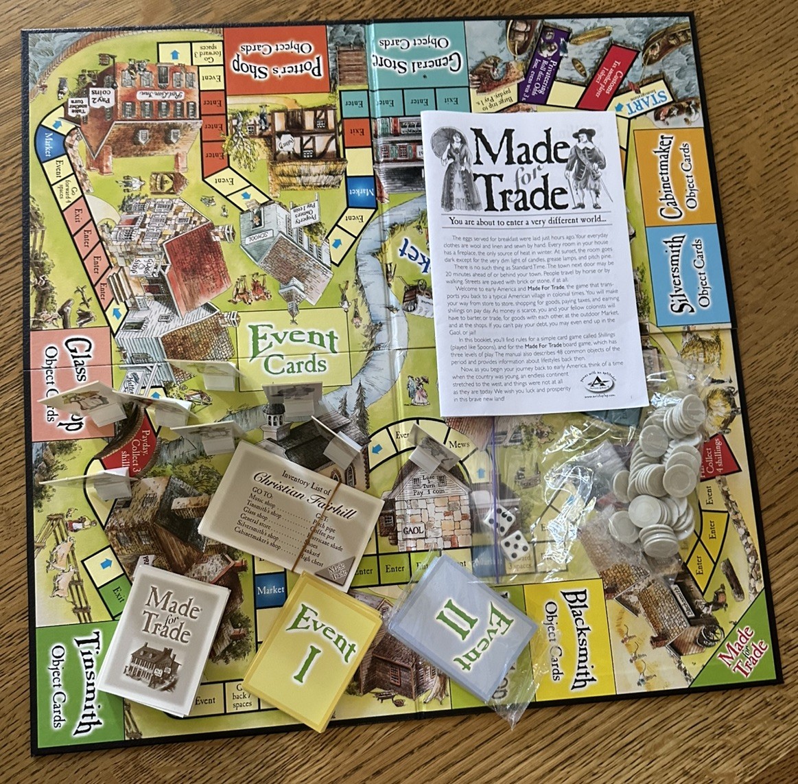 Made for Trade A Game of Early American Life Aristoplay Board Game Complete