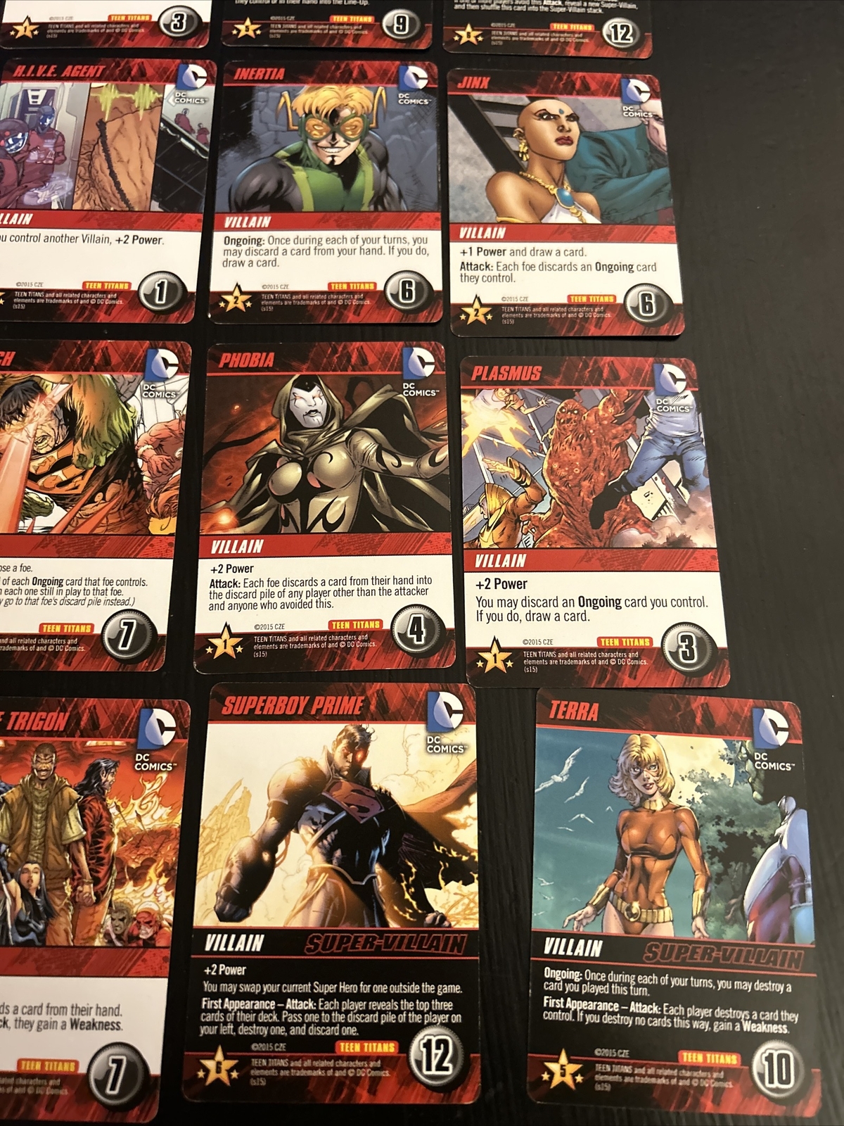 2015 DC Comics Teen Titans Deck Game Villain Card Lot Of 27 Different Cards!