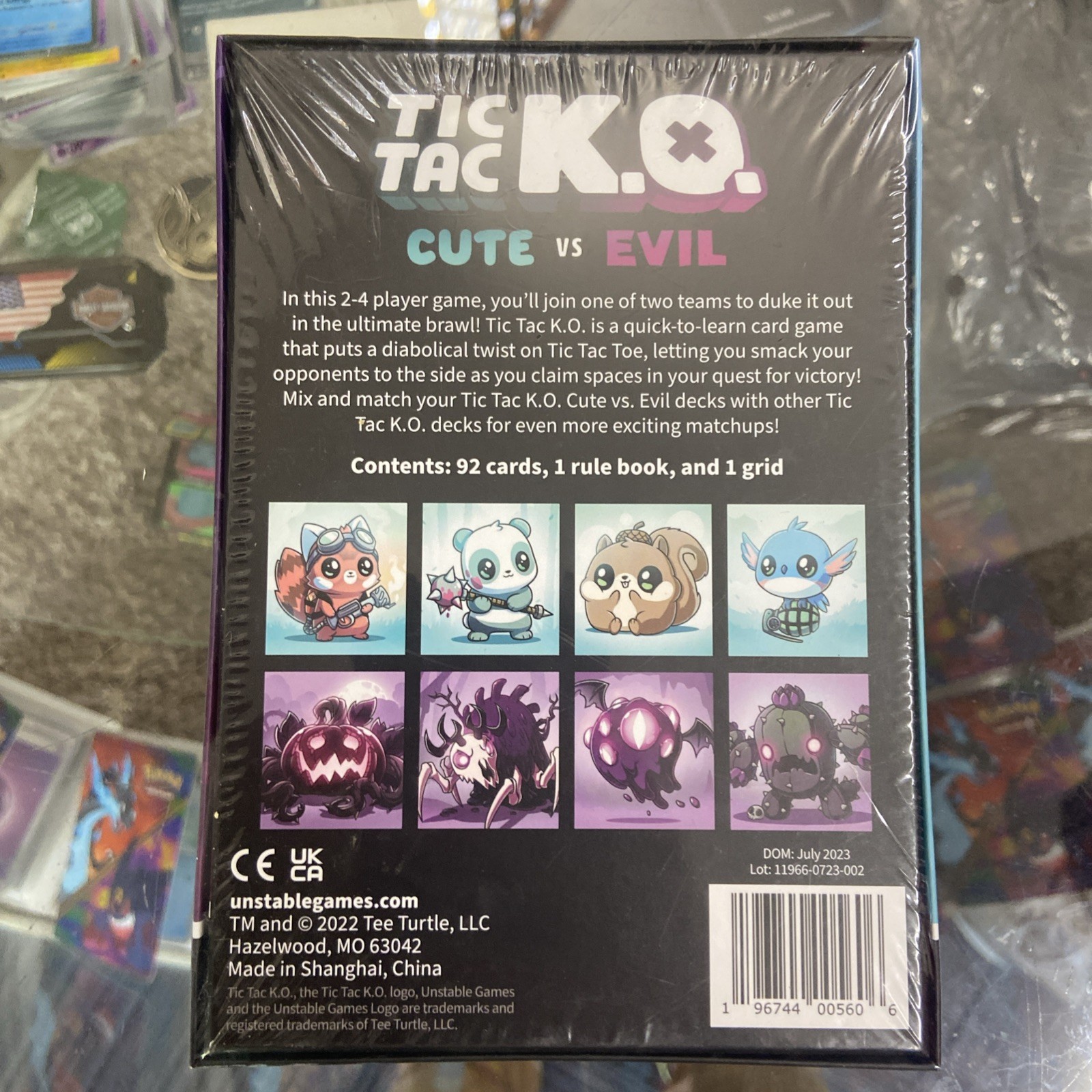 Tic Tac KO Cute vs Evil Card Game NEW 8+ K.O. 2-4 Players Unstable Games New