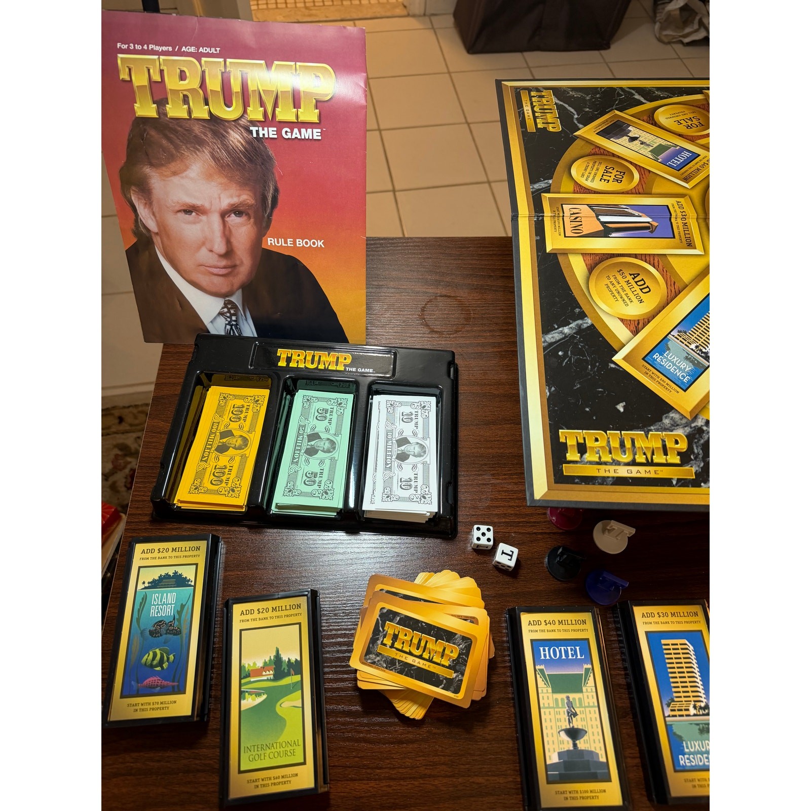 Trump The Game Parker Brothers 2004 Complete Adult Board Game Hasbro Rare