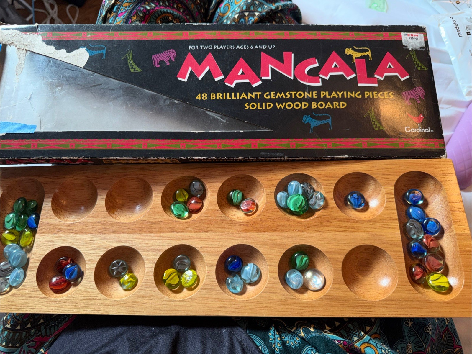 Mancala Solid Wood Board Game 1995