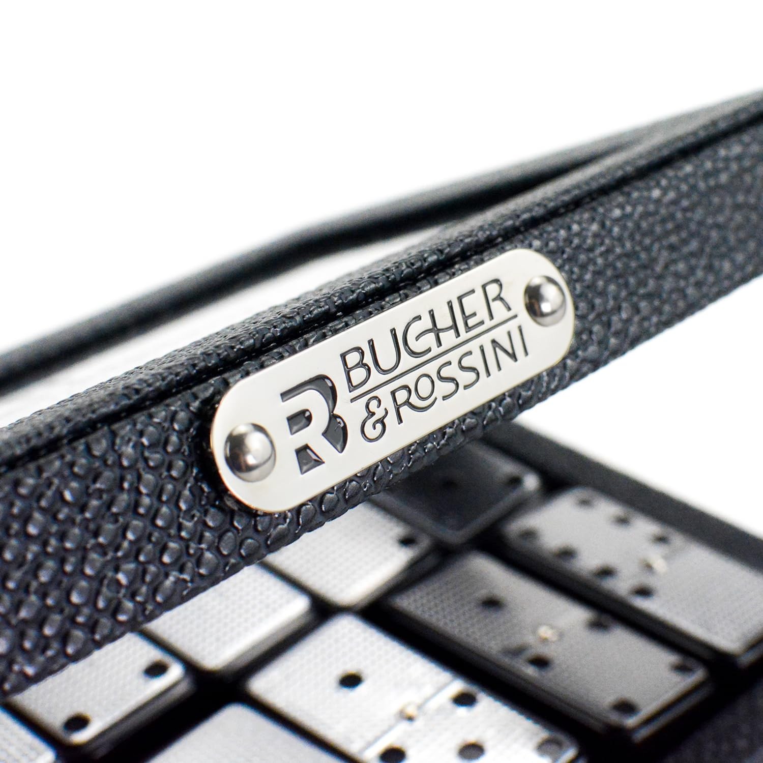 Bucher&Rossini Metal Surface Dominoes Set Medium, Silver New – Double 6