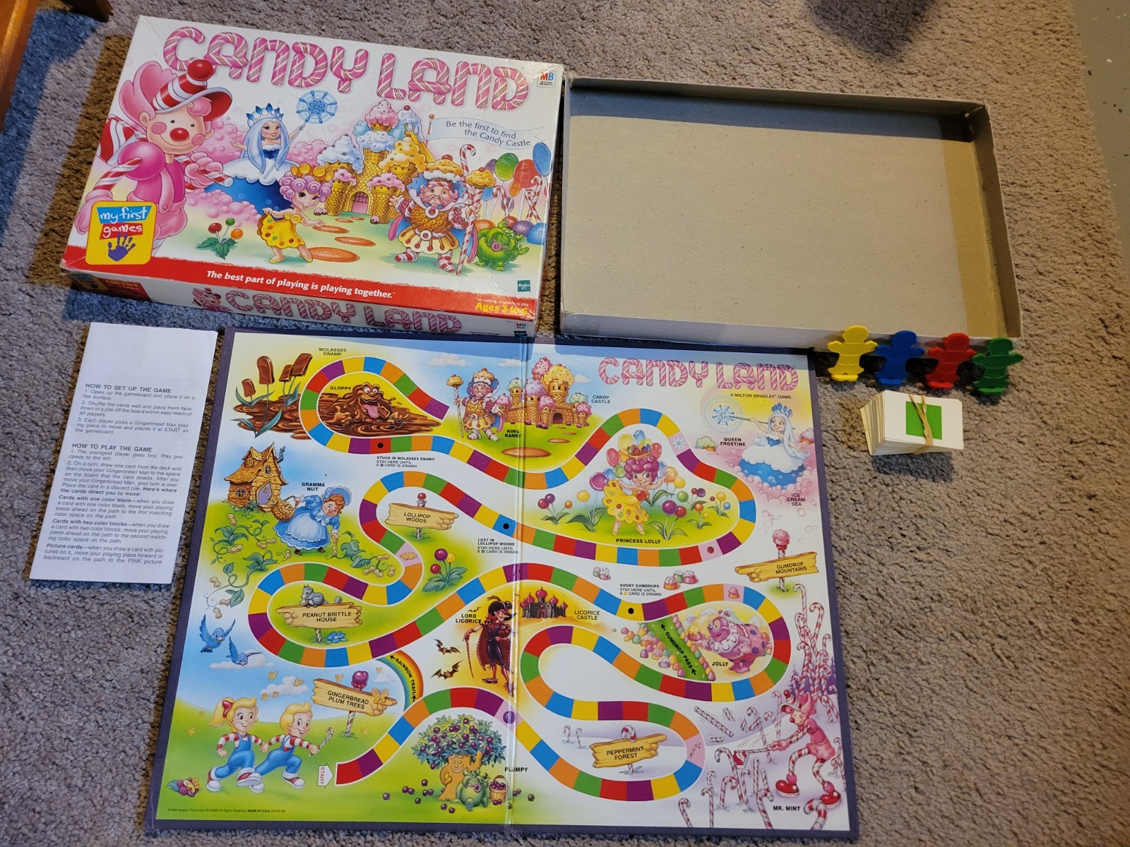 Candy Land Board Game 1999. Incomplete. Missing 1 Card.