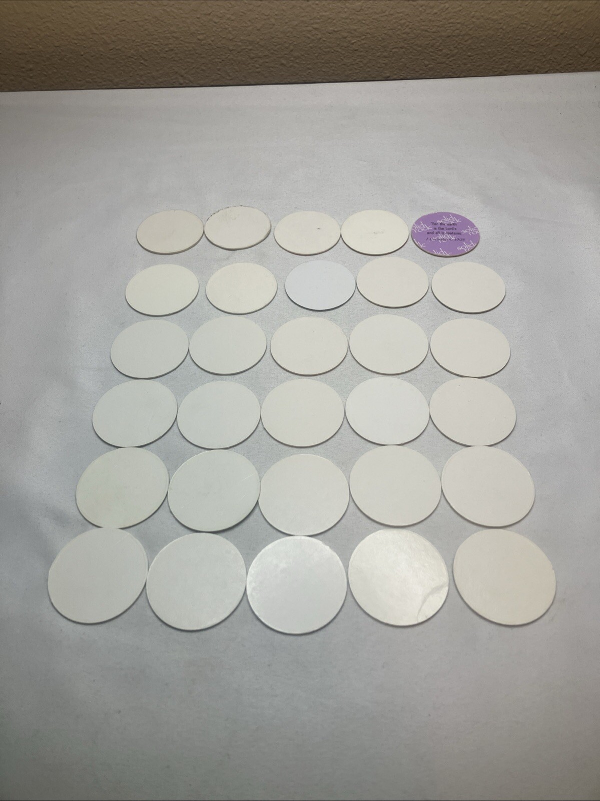 Vintage POGs Lot Of 30 Religious Christian Jesus Milk Caps w/Holder/Container