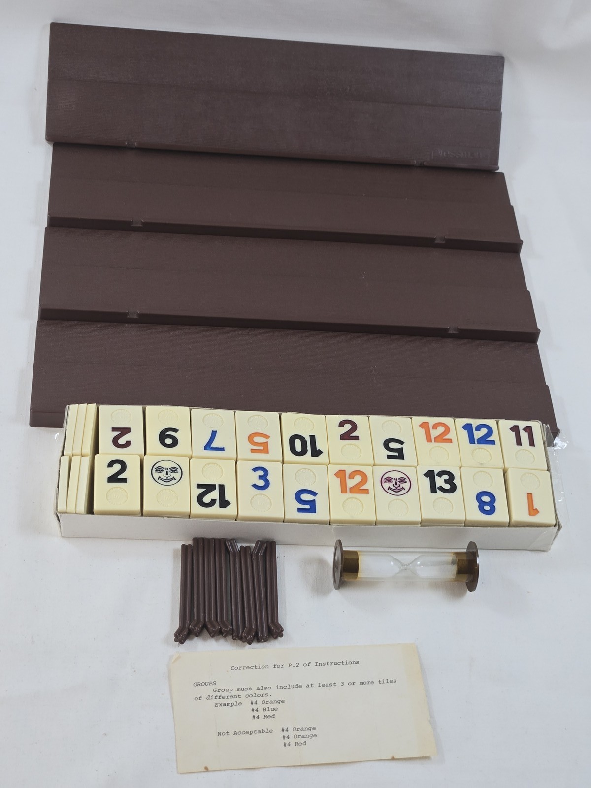 Vintage Tournament Rummikub Board Game Pressman Leather-Look Case Complete