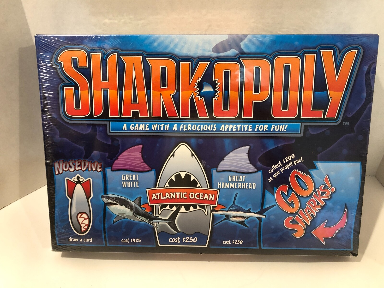 Shark Opoly Board Game (Shark Version Monopoly), New and Sealed