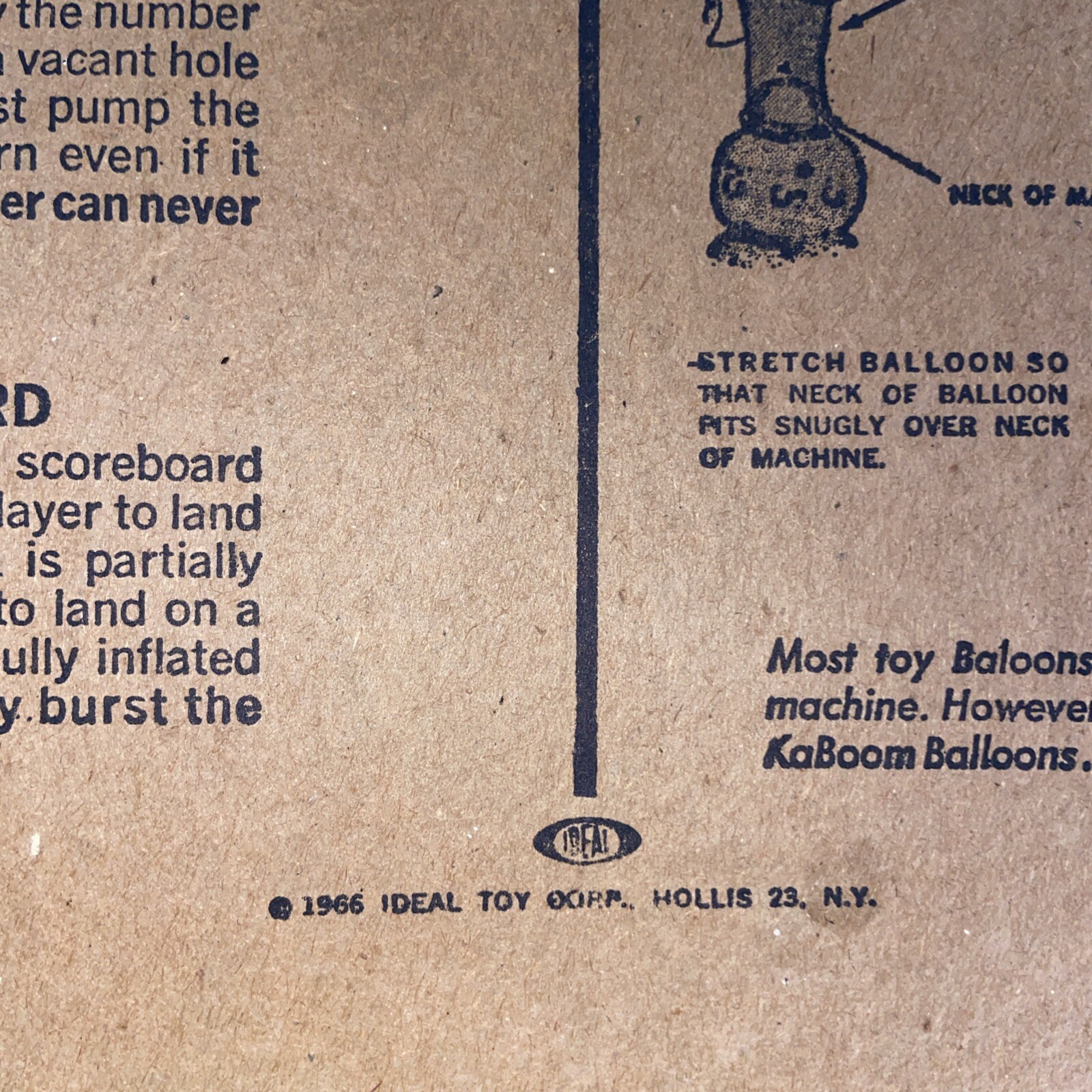 Vintage 1966 Kaboom Balloon Busting Game by Ideal Works