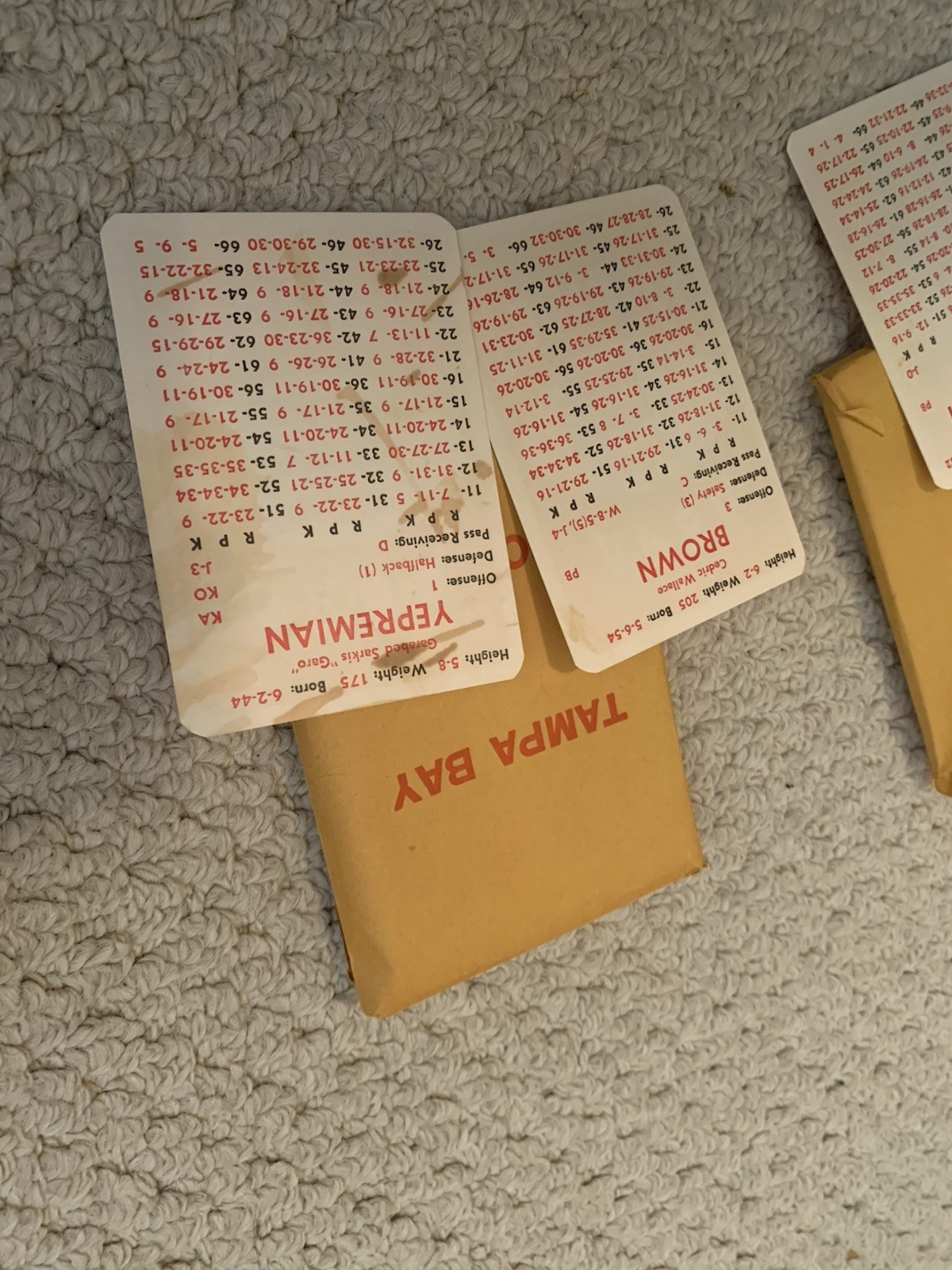 1980 APBA PRO FOOTBALL Season Set With All Player Cards And Extra Players. Great