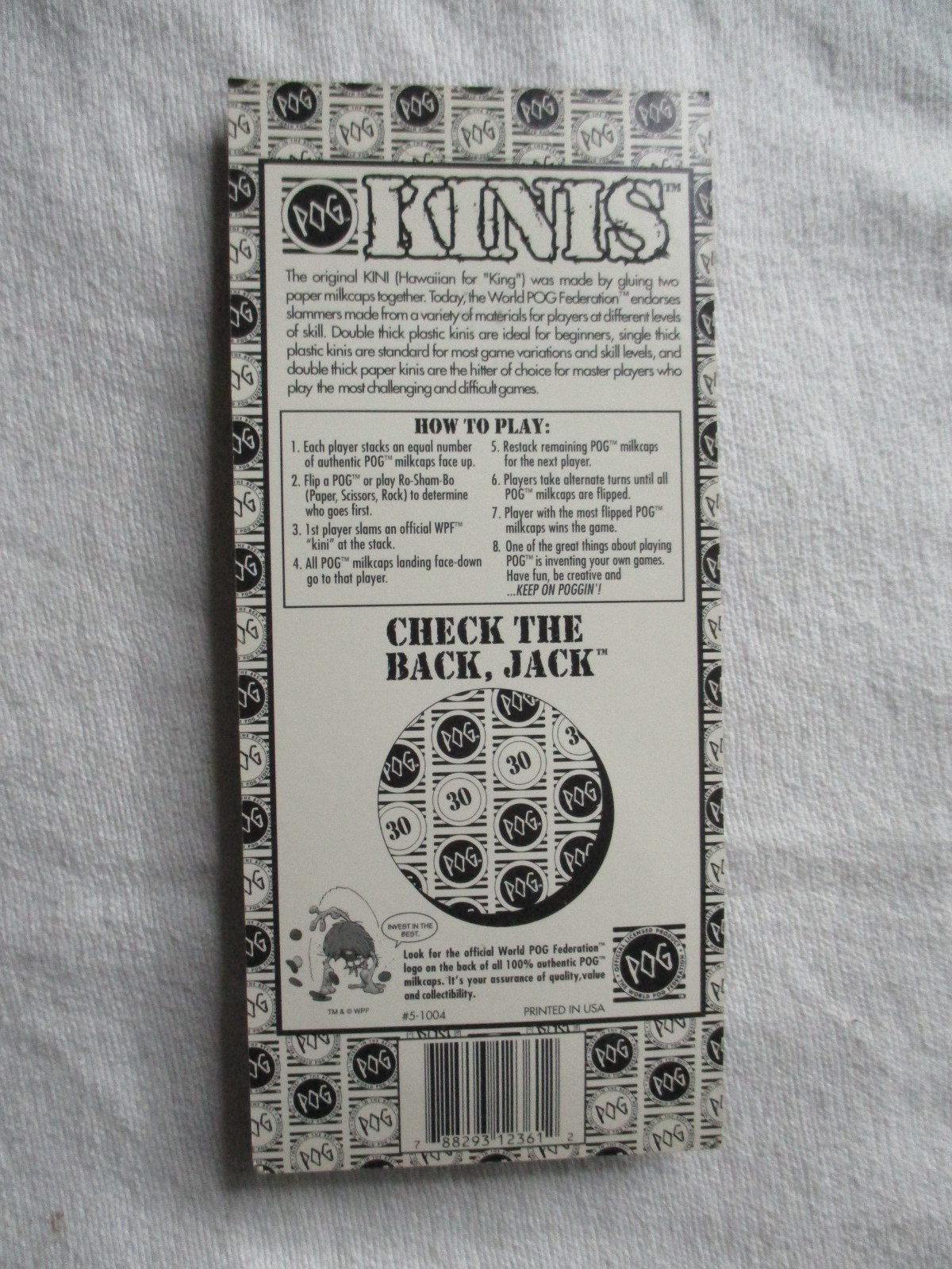 NOS Vtg 1994 New Sealed Authentic POG KINIS Single & Double Thick WPF Slammer