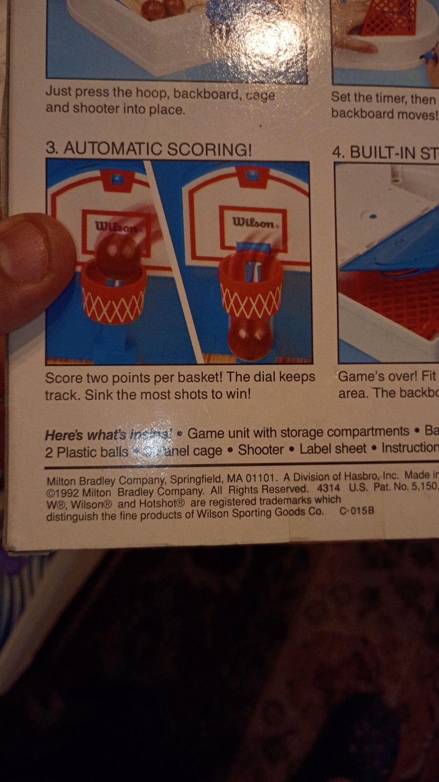 Vintage 1992 MB Milton Bradley Travel Games Hot Shot Hoops NBA Basketball 🏀 CiB