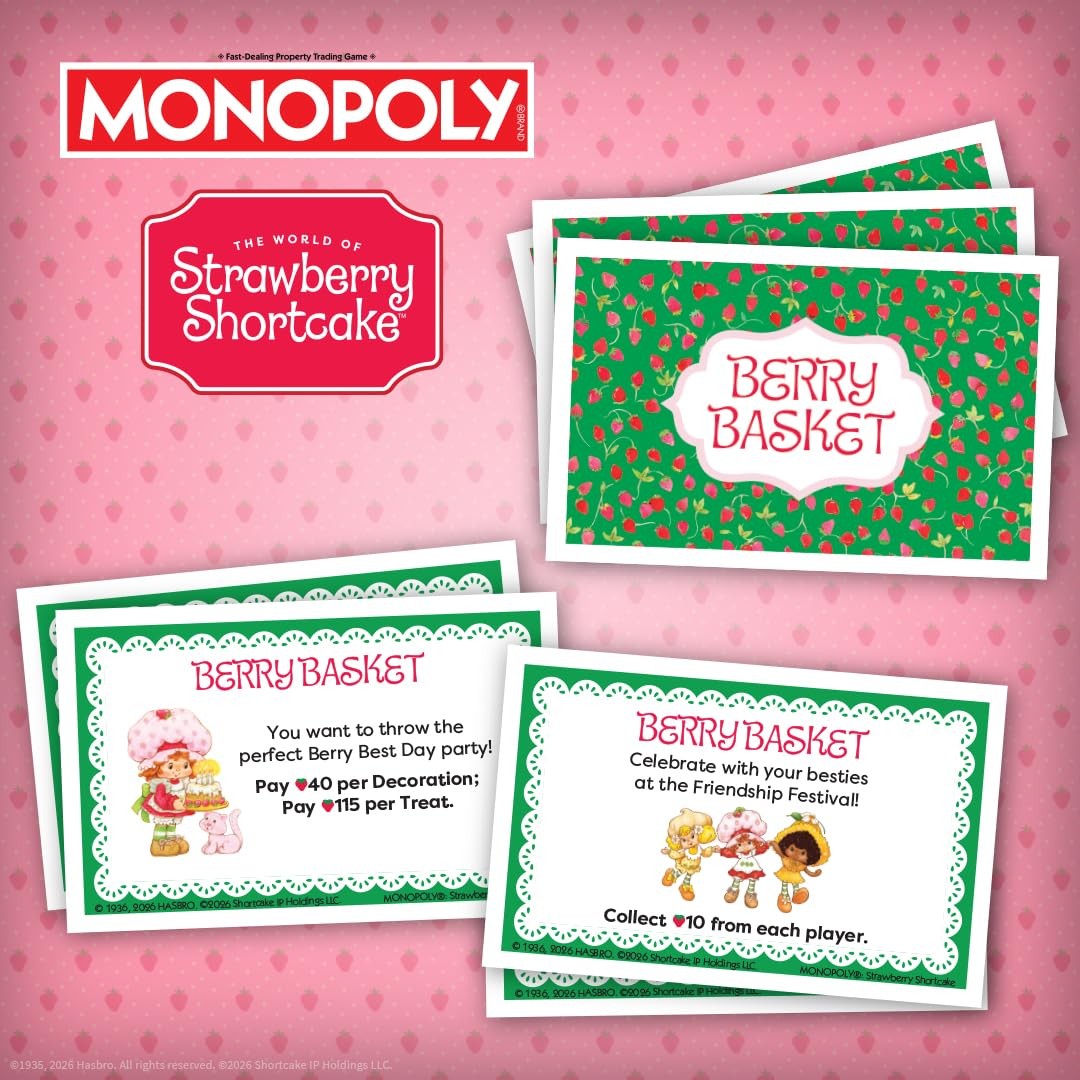 Monopoly: Strawberry Shortcake Board Game, Buy, Sell & Trade Locations Like B…