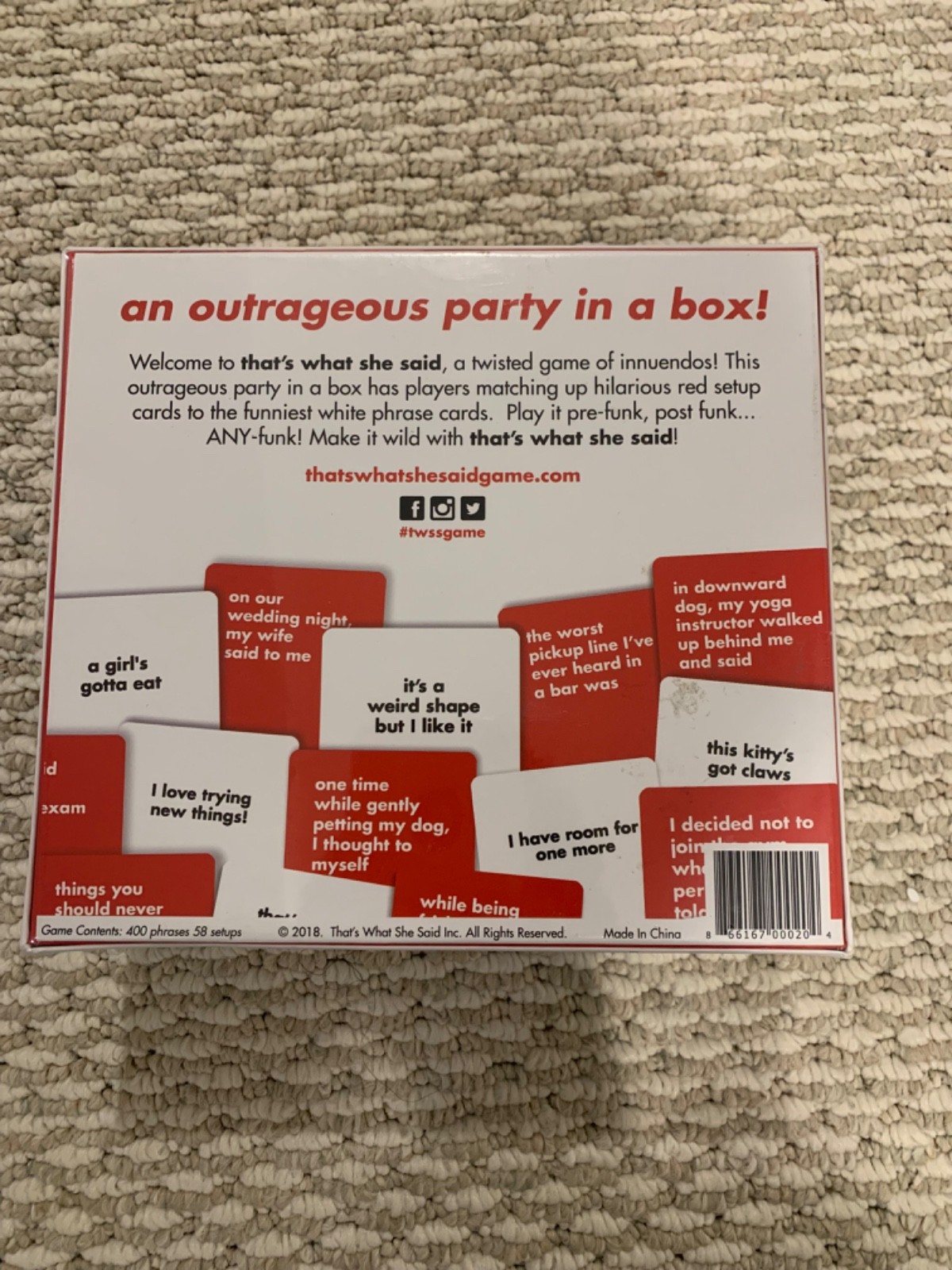 That’s What She Said The Party Game of Twisted Innuendos Board Game