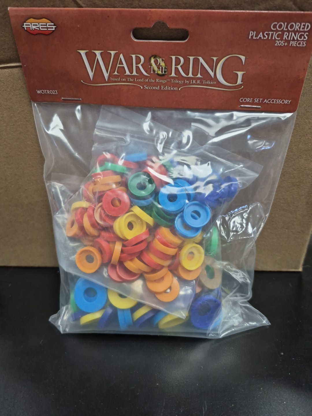 Ares Games War of The Ring Colored Plastic Rings 205+ Pieces Core Set Accessory