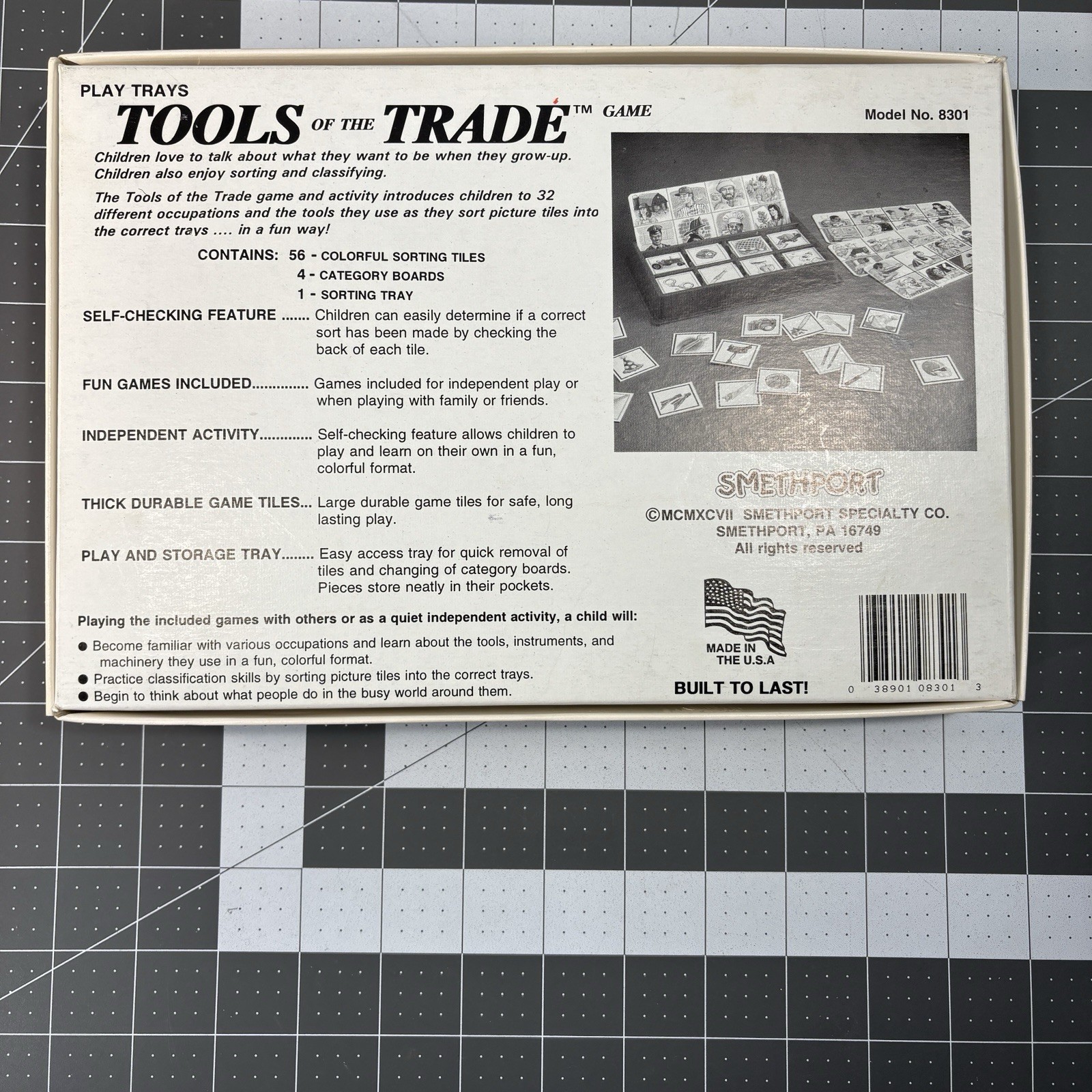 Vtg 1997 Tools Of The Trade Sorting Game Play Trays 1-2 Plyr 4-8yo Complete USA
