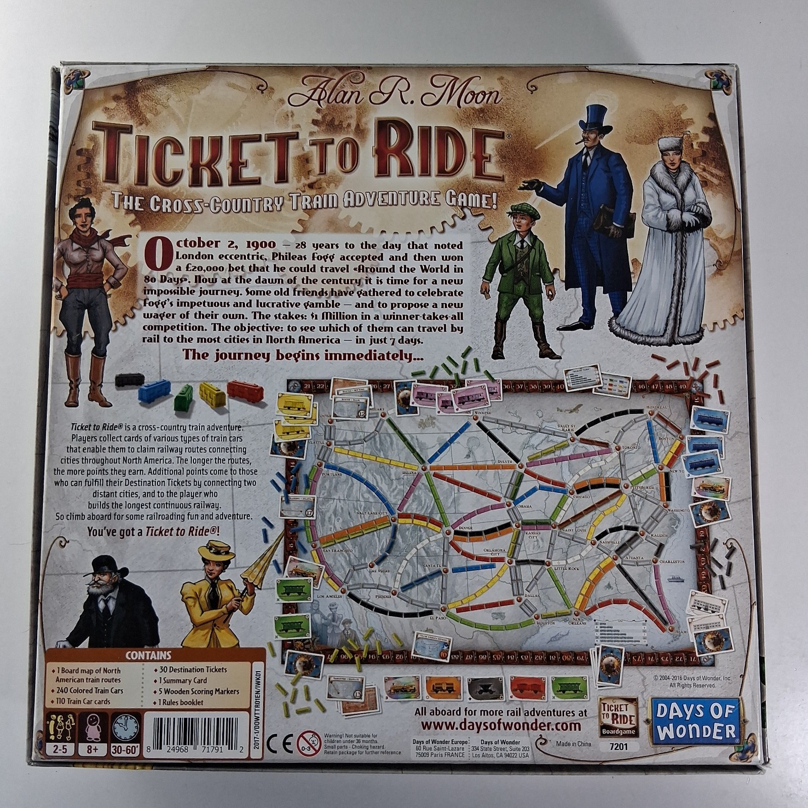 Days of Wonder Ticket To Ride by Alan R. Moon Train Adventure Board Game