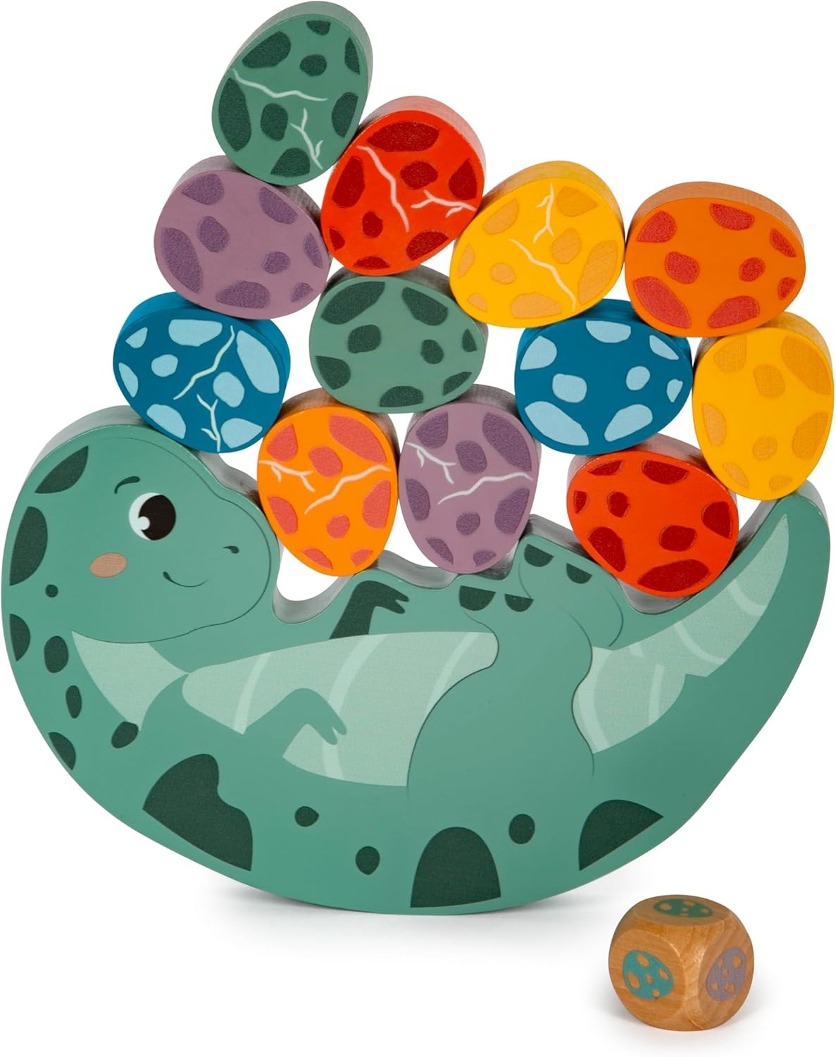 small foot Balancierspiel „Dino“, Stapelspiel aus FSC 100%-zertifiziertem Holz,